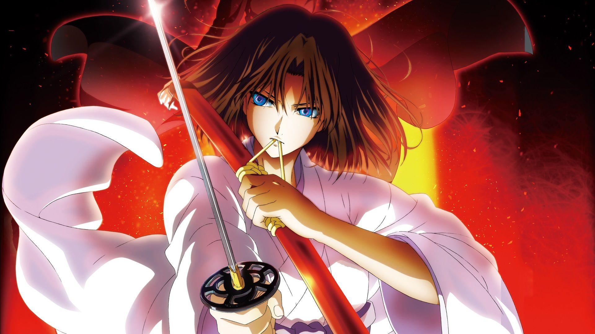 1920x1080 Wallpaper Kara no Kyoukai, sword, blue eyes 2560x1920 HD