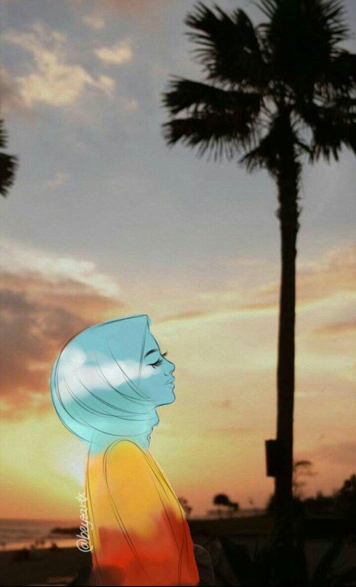 718x1183 drawing #hijab #hijabart #zoemoon Instagram hijab