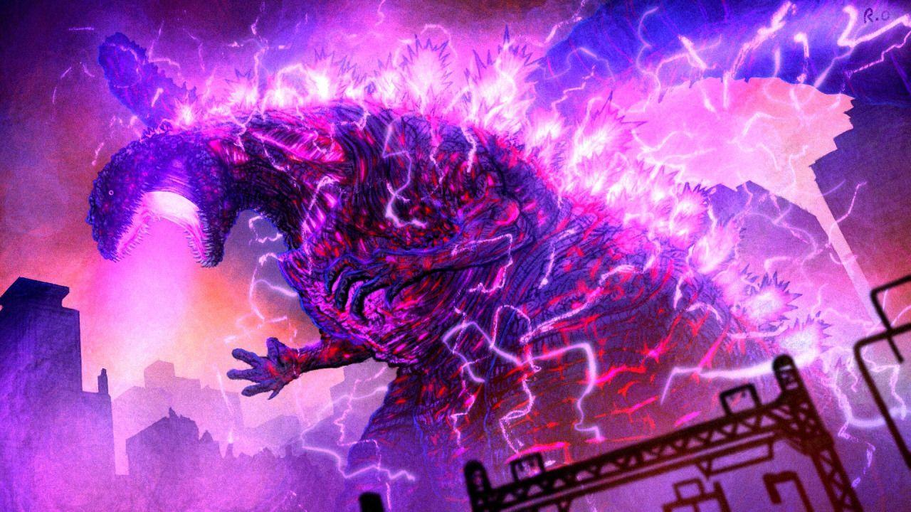 Download Shin Godzilla Violet Atomic Breath Wallpaper  Wallpaperscom