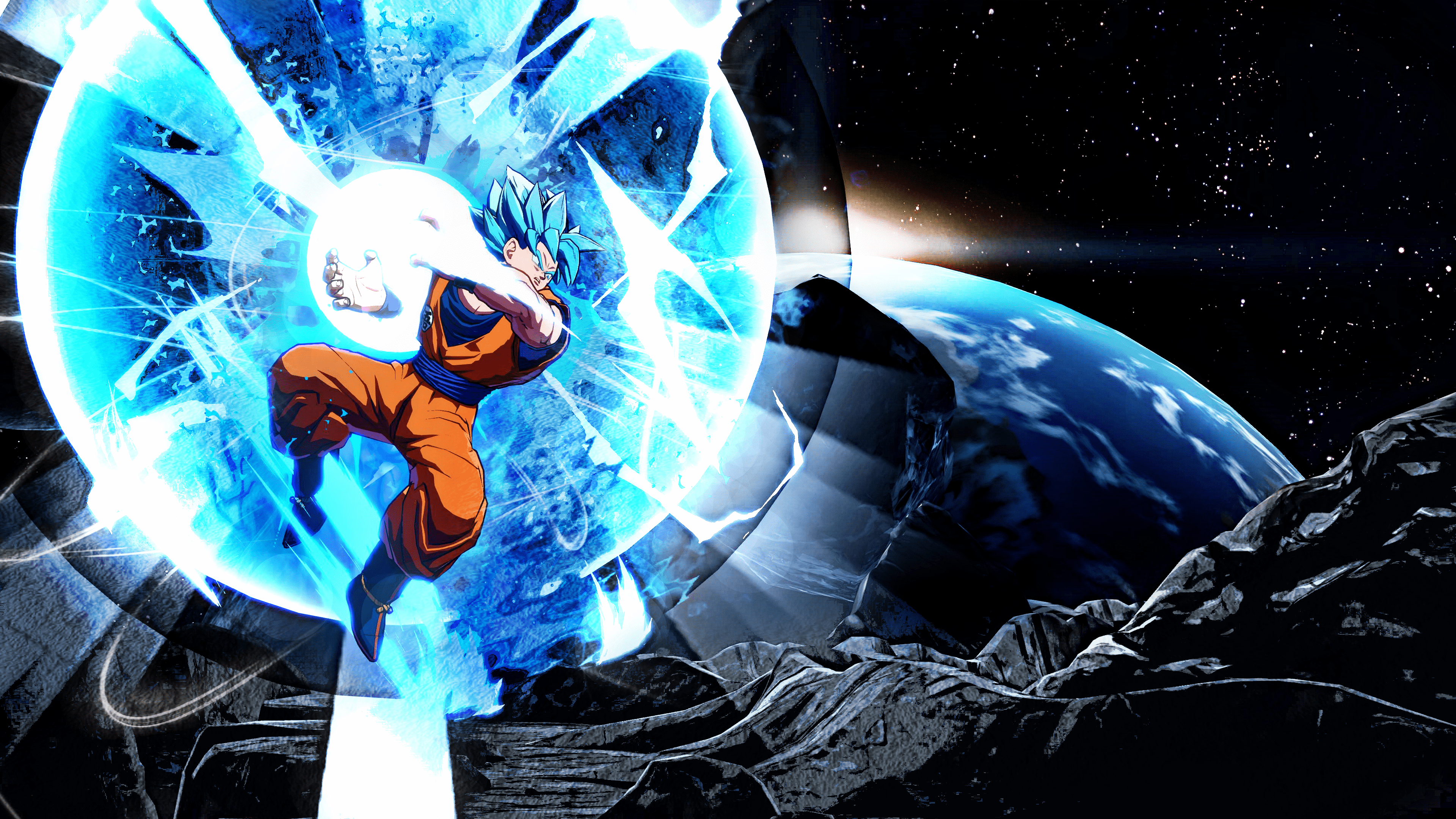 3840x2160 Goku Blue Wallpaper 4k