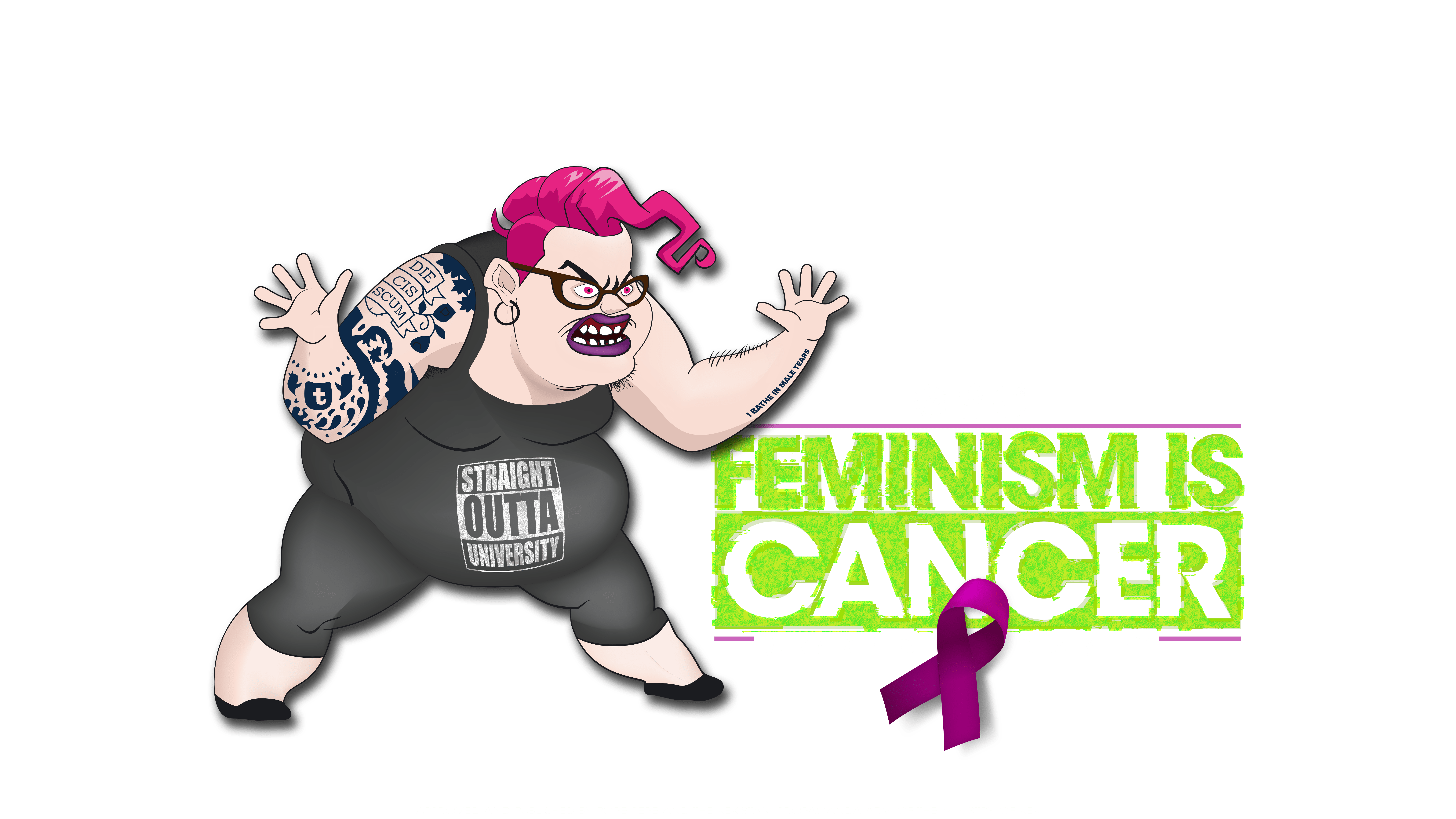 7680x4320 Feminism is Cancer World Day 8k Ultra HD Wallpaper