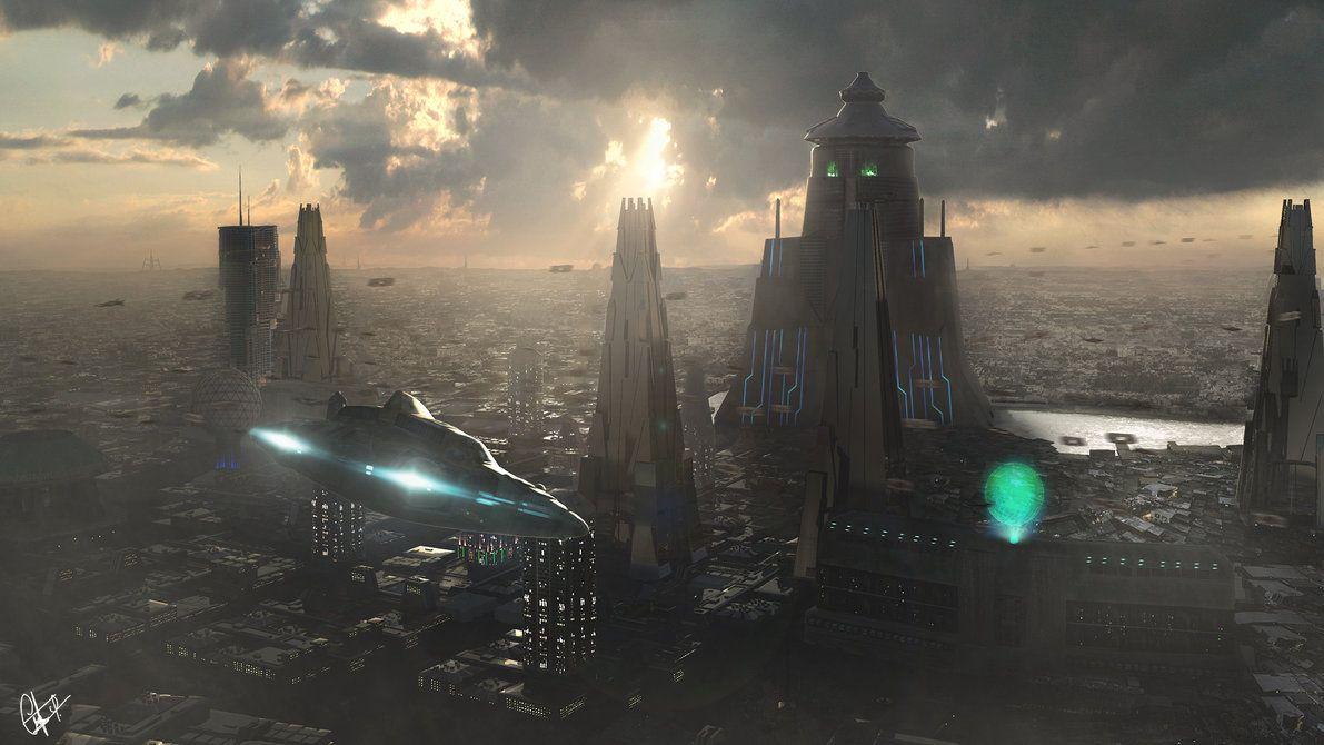1191x670 view afternoon in the future by campanoo. Sci Fi Cities