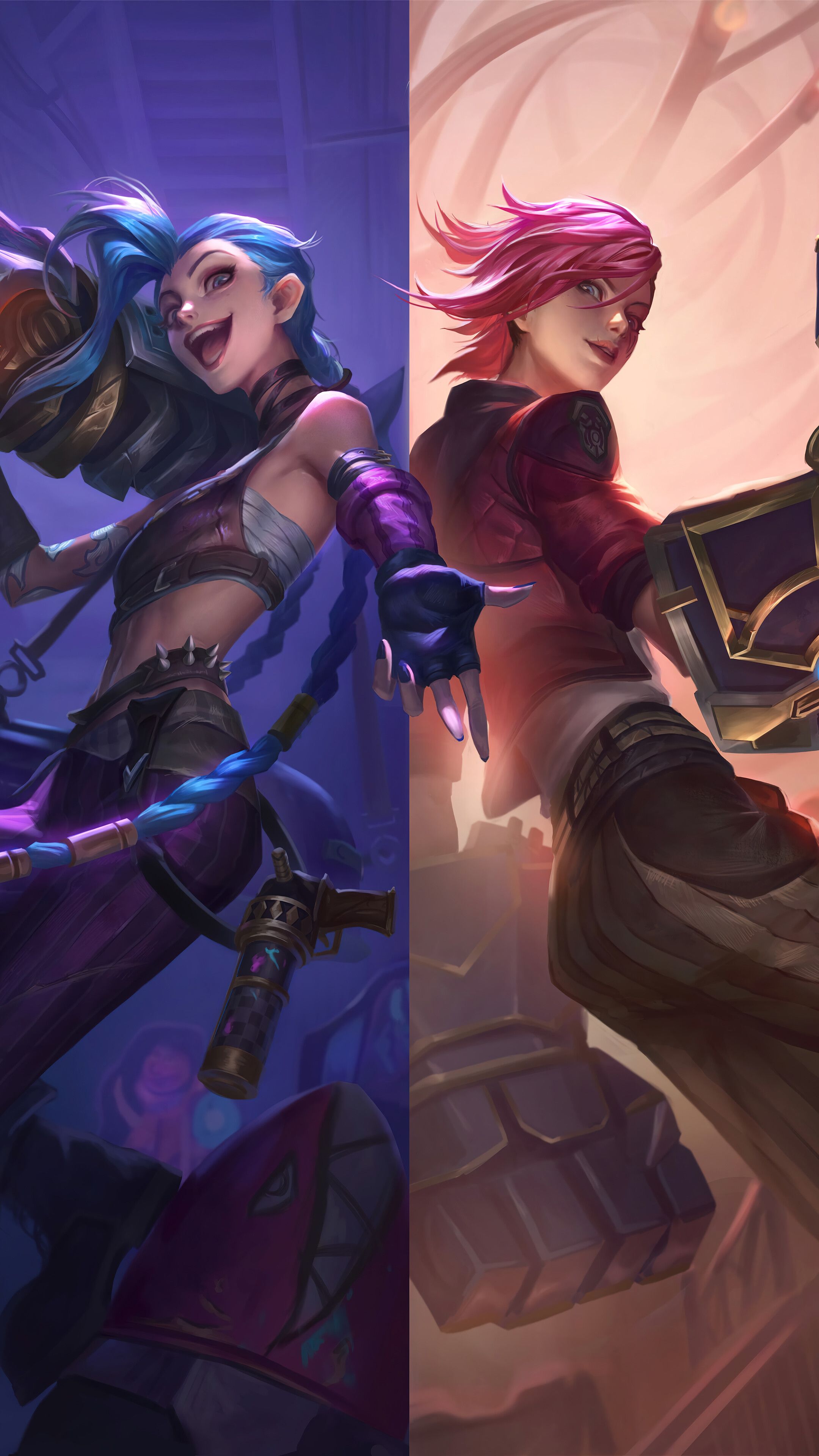 2160x3840 Arcane Vi Jinx LoL Wallpaper iPhone