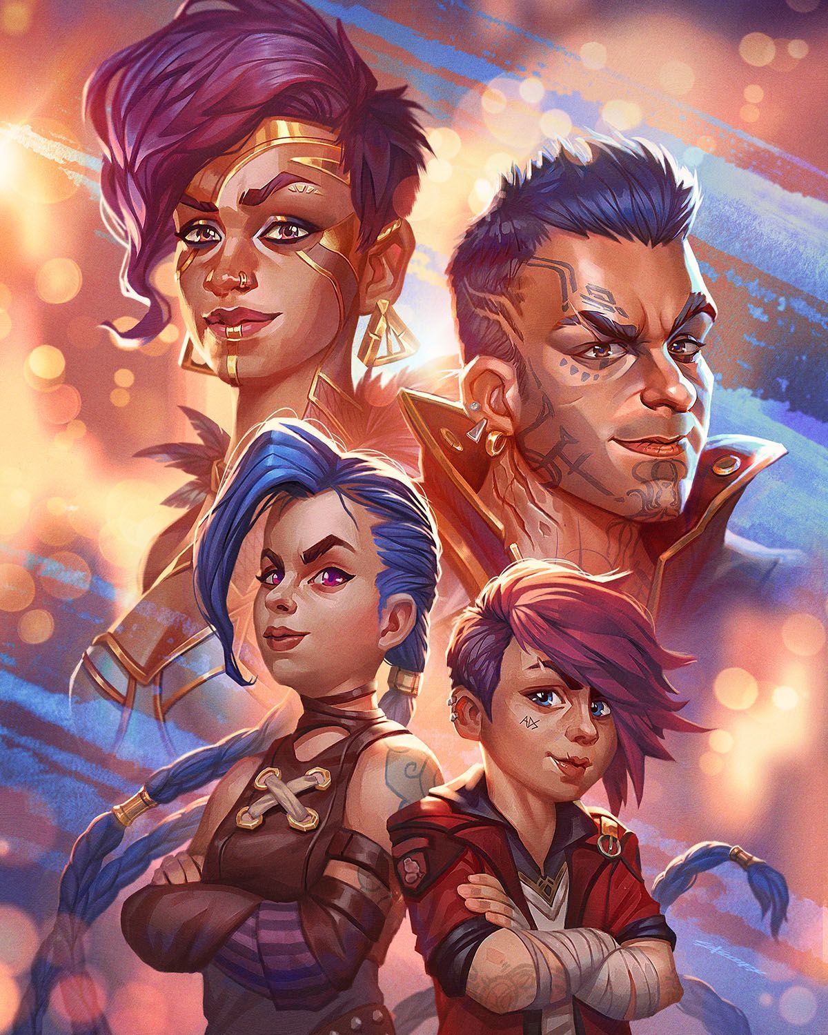 1200x1500 Arcane family portrait painted