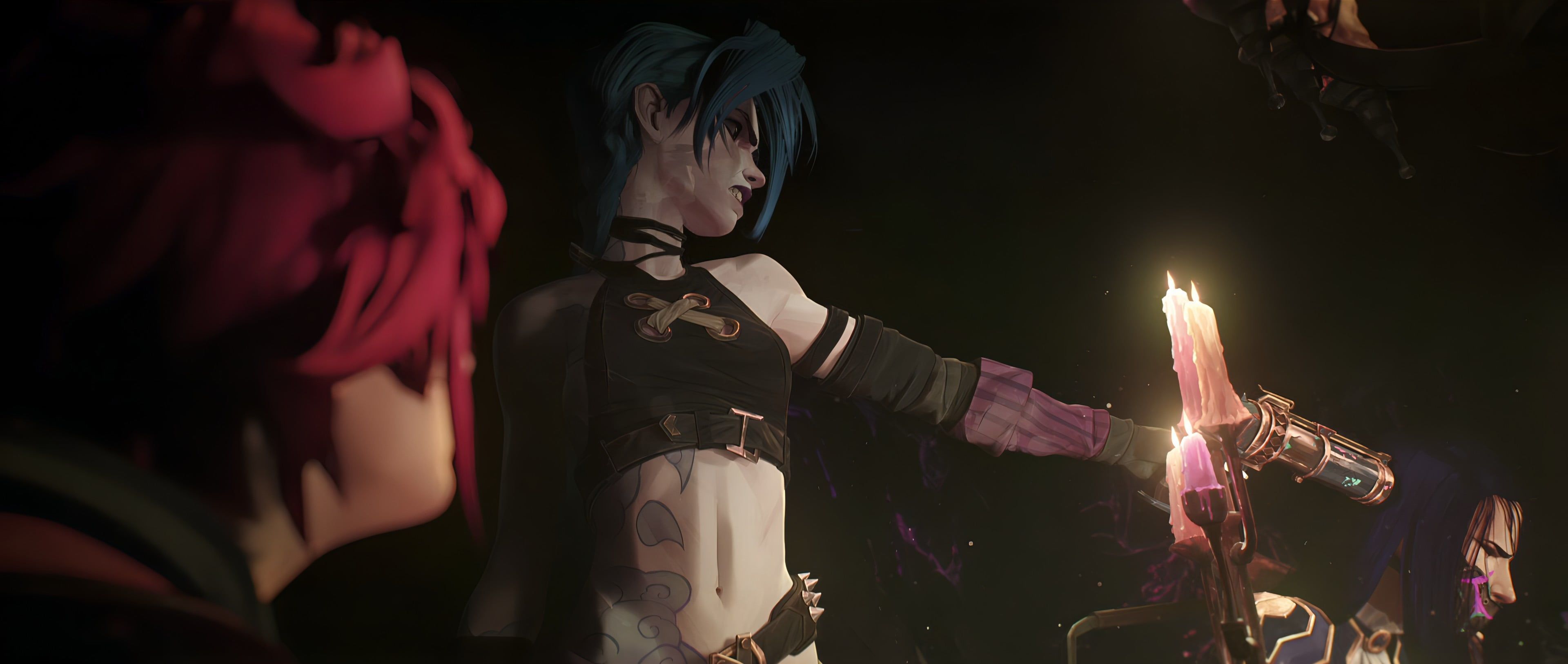 3840x1627 HD wallpaper: Jinx League of Legends