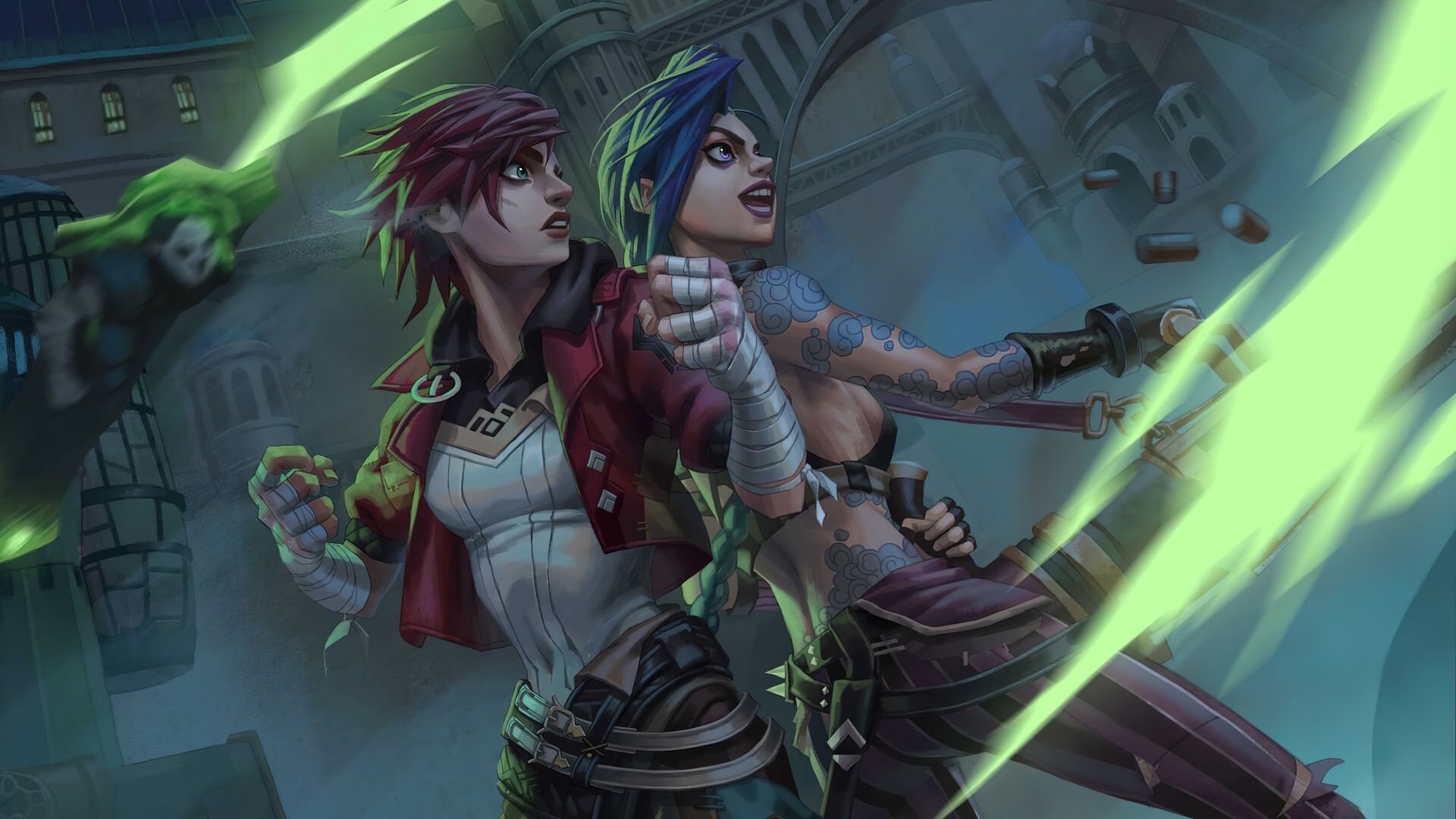 1920x1080 Arcane 4k Jinx and VI 1080P Laptop