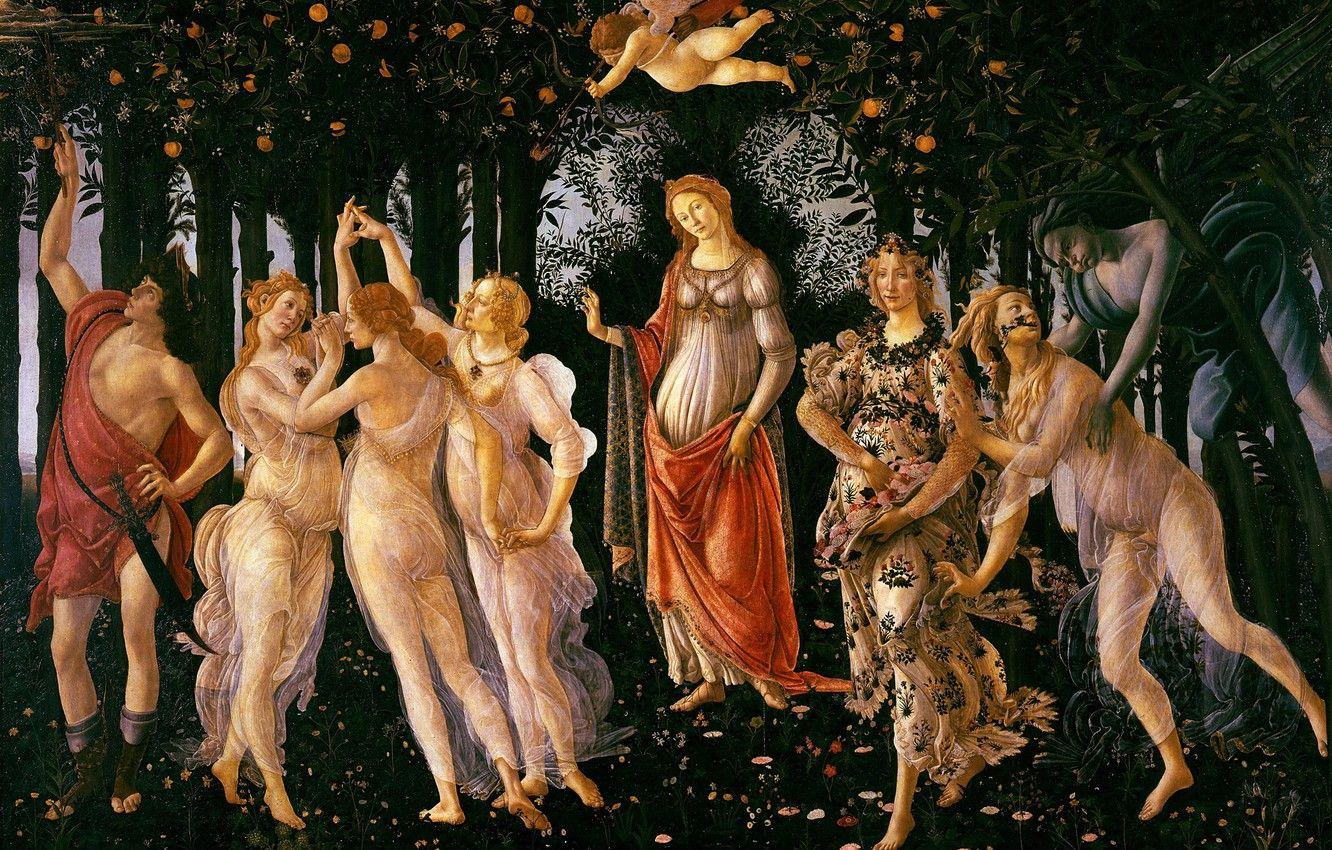 1332x850 Wallpaper picture, Spring, mythology, Sandro Botticelli image for desktop, section живопись