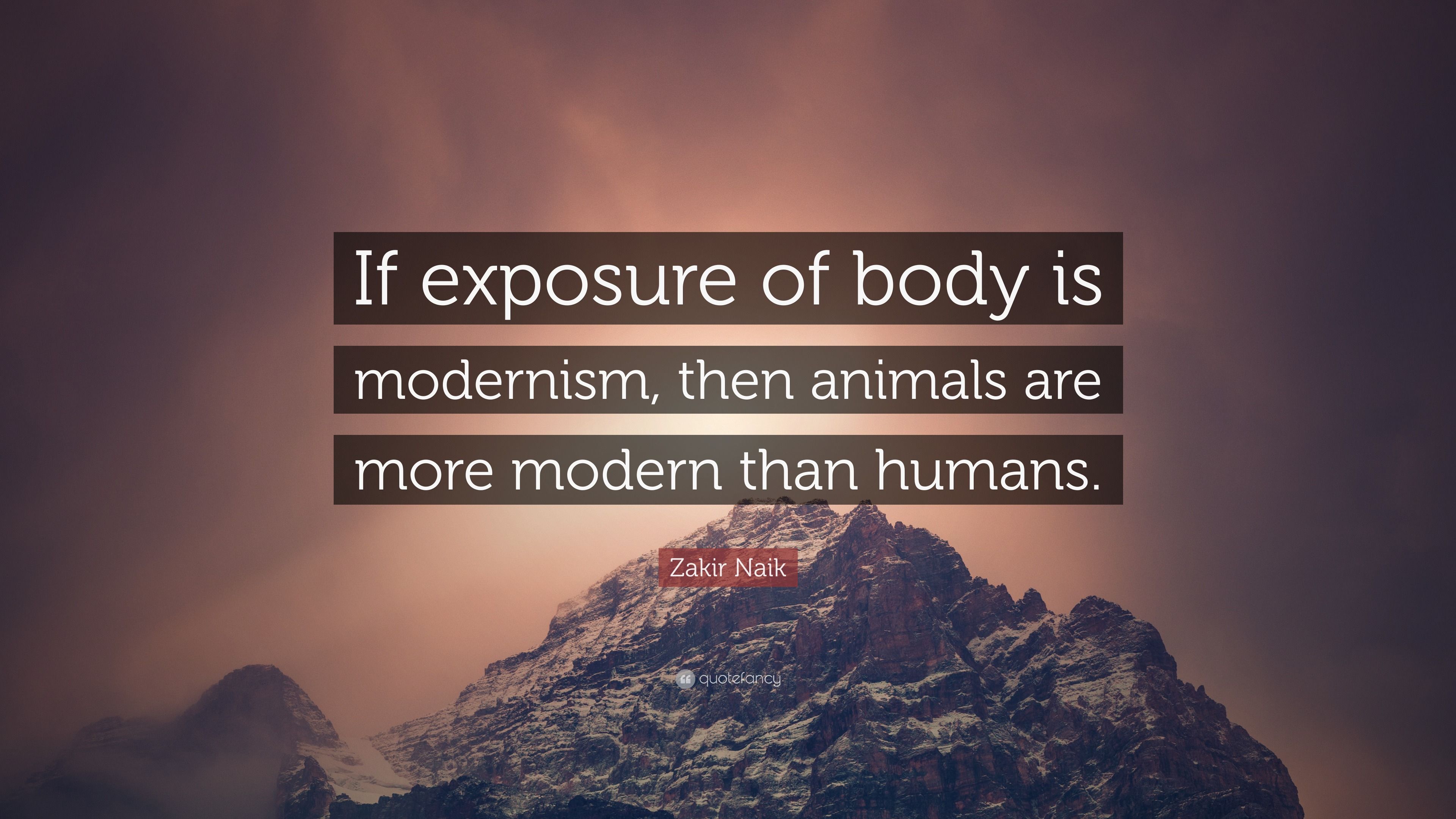 3840x2160 Zakir Naik Quote: “If exposure of body