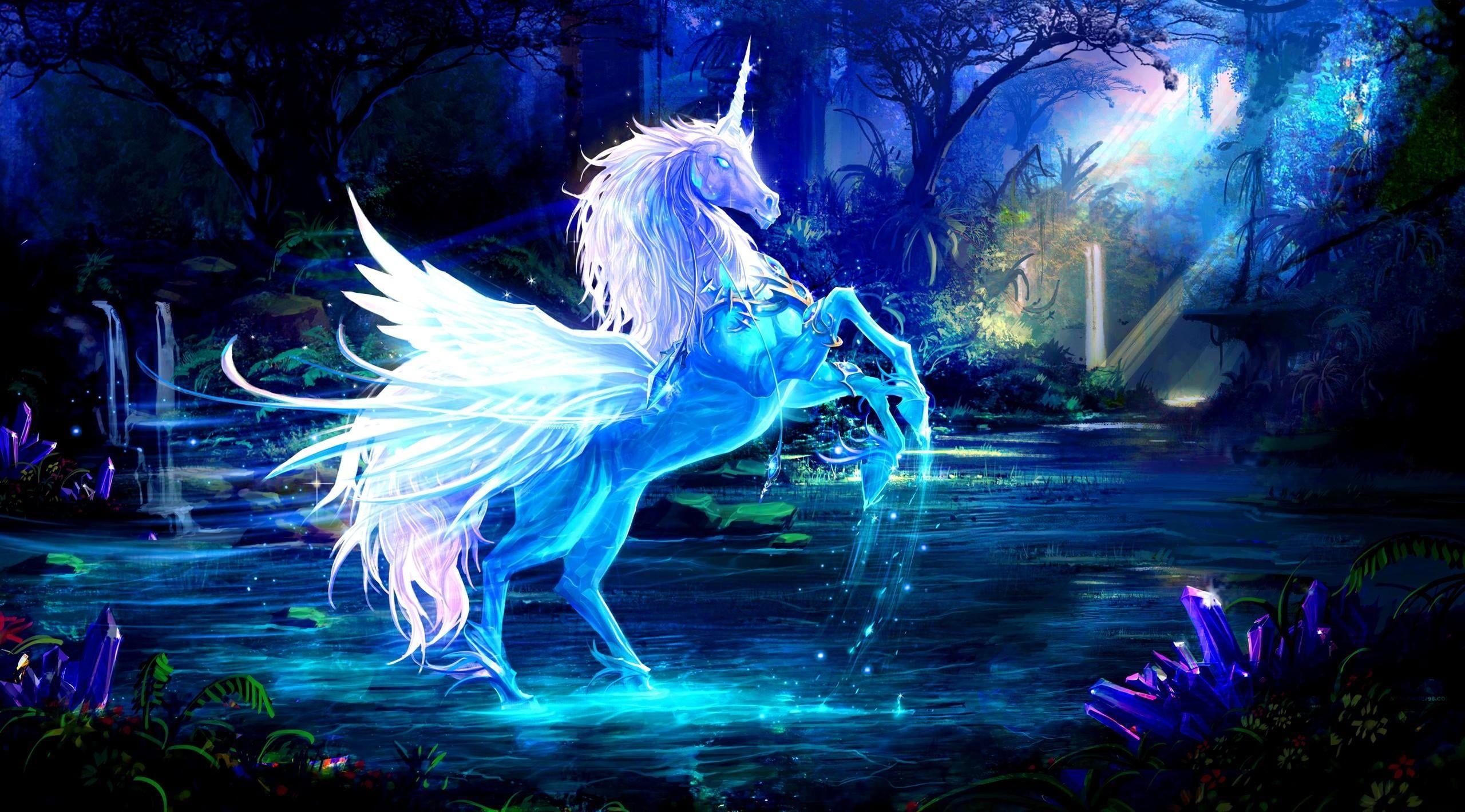 Blue Unicorn Wallpapers Top Free Blue Unicorn Backgrounds