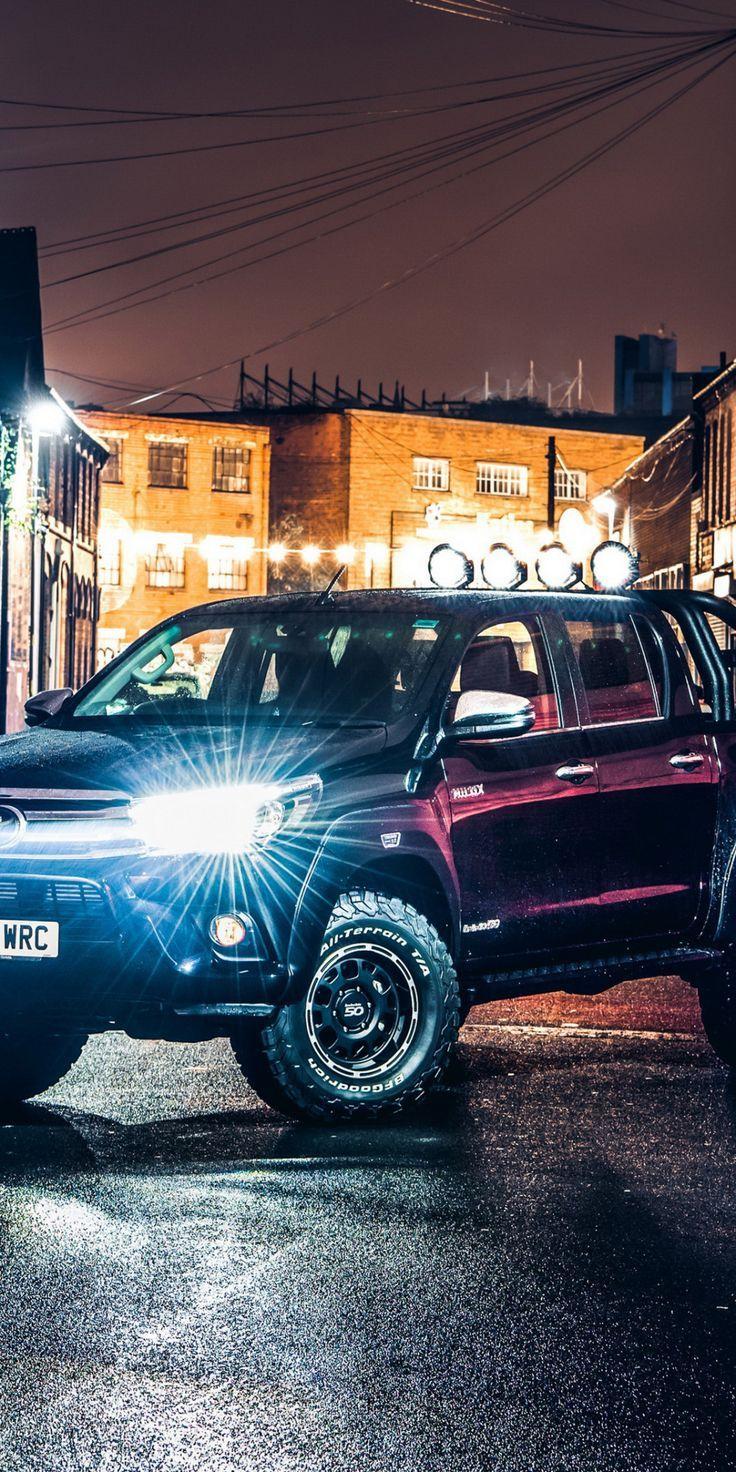 736x1472 wondrous wallpaper Toyota Hilux, Arctic truck, night, 2018