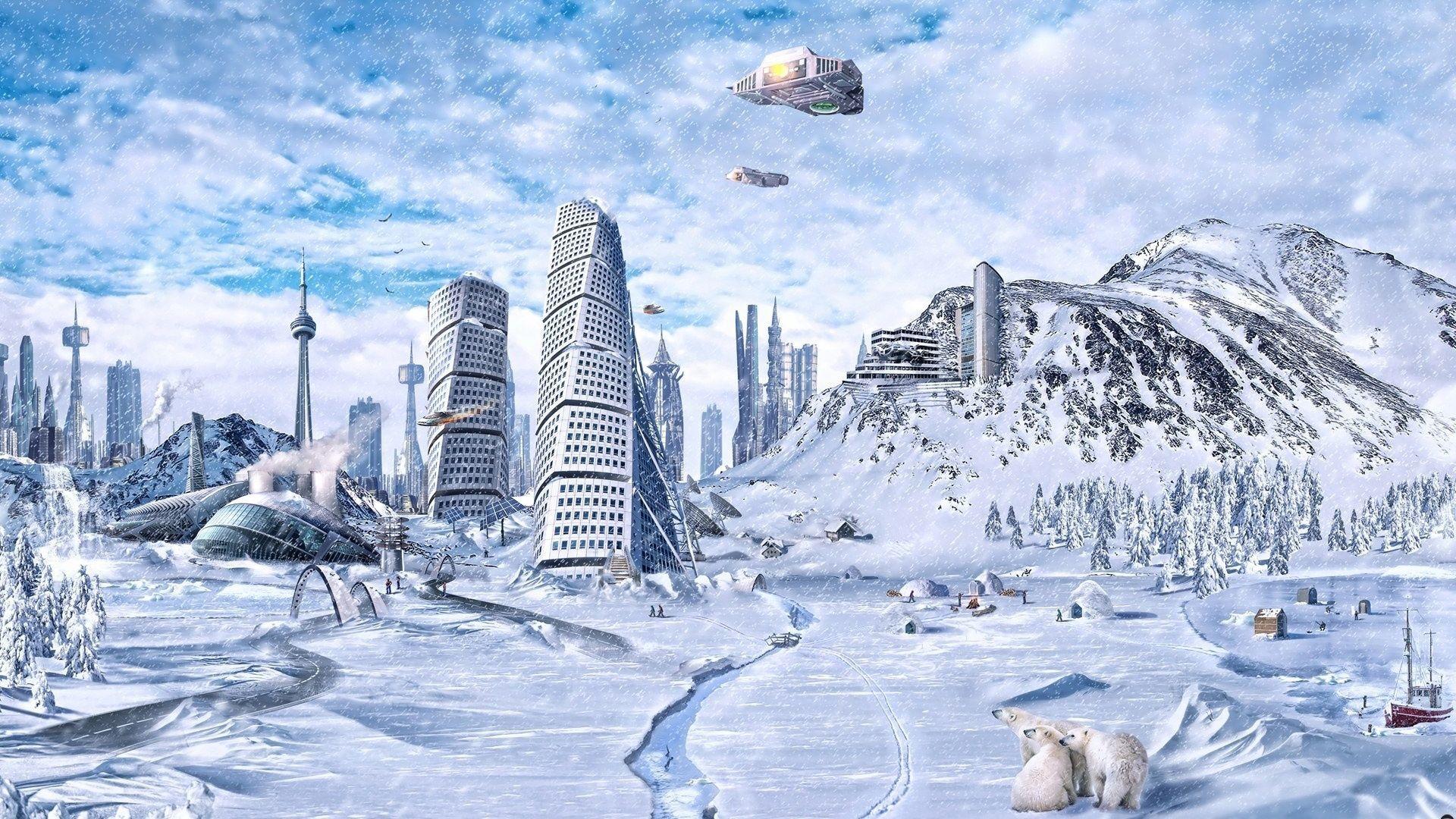 1920x1080 3D Landscape: Beautiful 3D Winter Fantasy, picture nr. 60689
