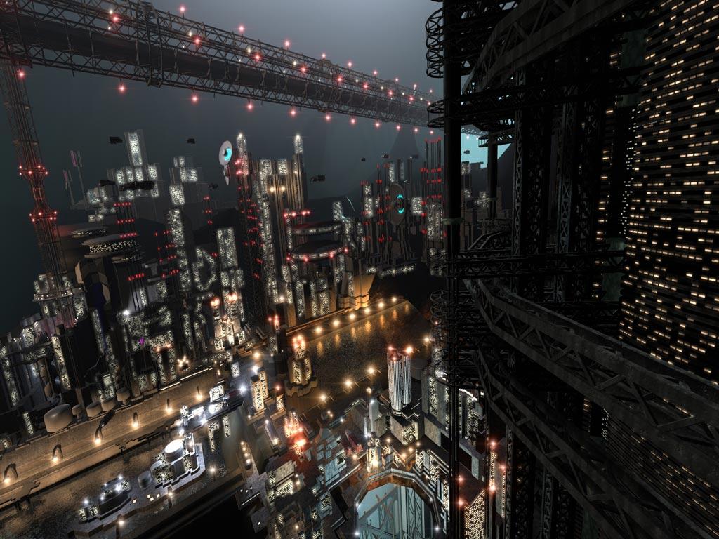 1024x768 Fantasy art design wallpaper: modern science fiction 3D art fantasy