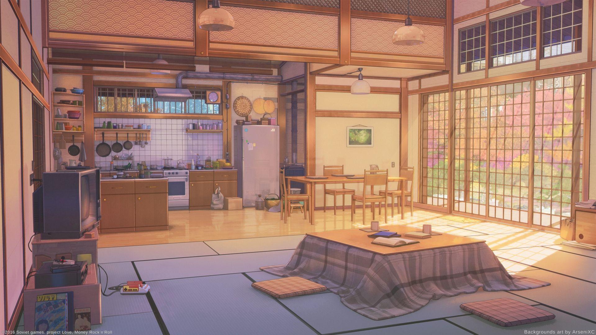 HD wallpaper anime room interior  Wallpaper Flare