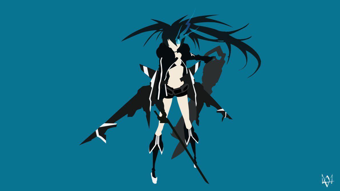 1191x670 Black Rock Shooter. Minimalist Anime Wallpaper