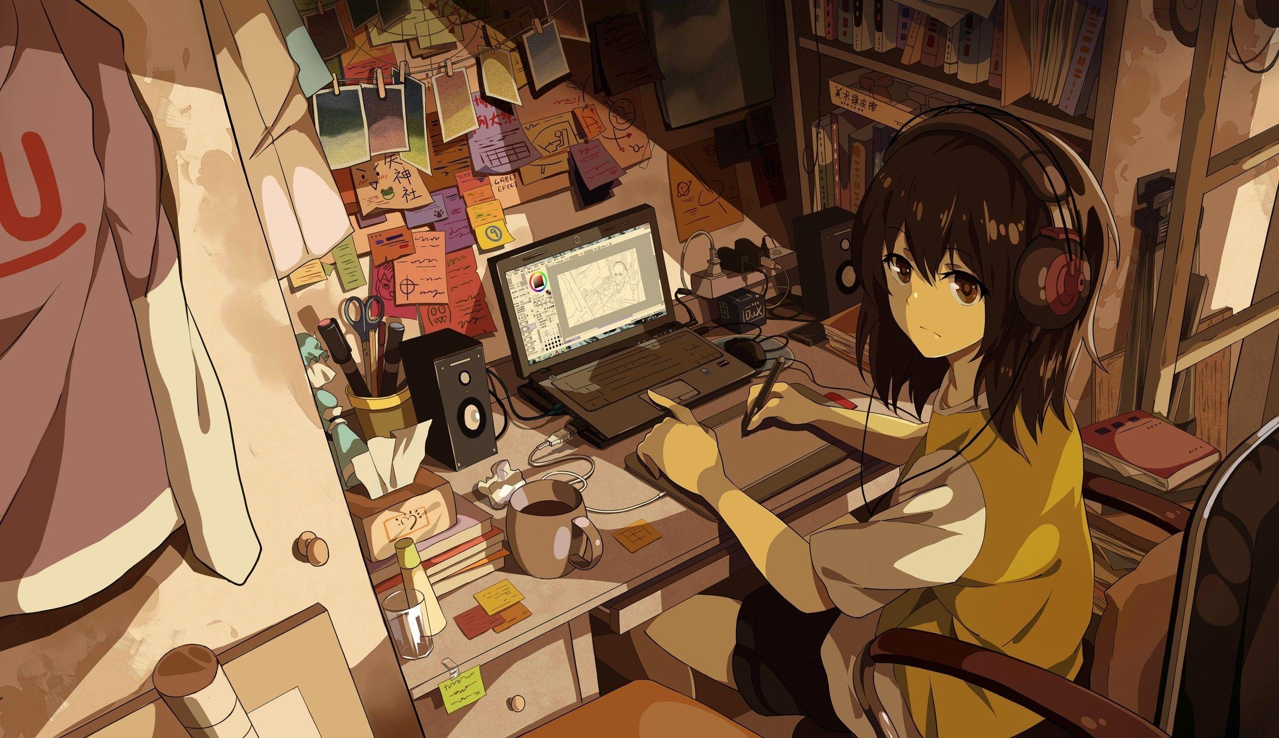 Anime studying HD wallpapers  Pxfuel