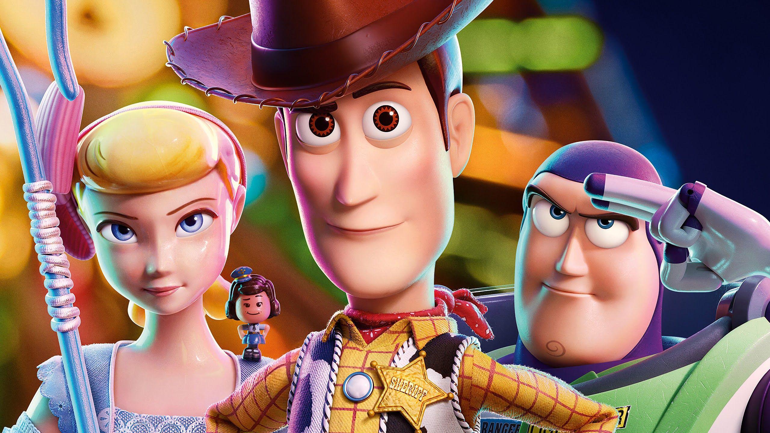 2560x1440 Toy Story 4 Woody Buzz Lightyear Bo Peep 4K Wallpaper