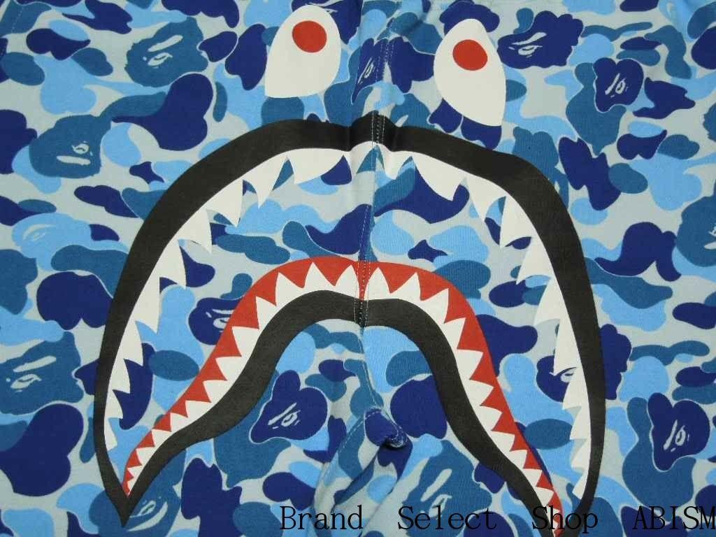 bape shark camo blue