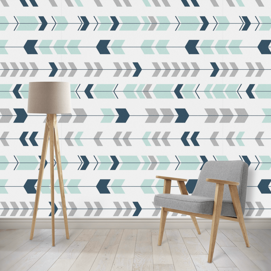 1024x1024 Hipster Feather Arrow Removable Wallpaper