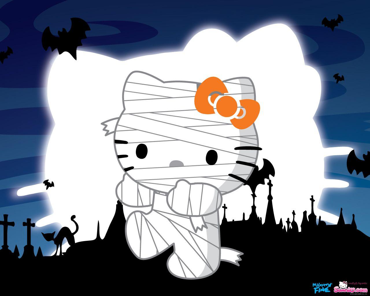 1280x1024 Hello Kitty Halloween Wallpaper Group , Download for free
