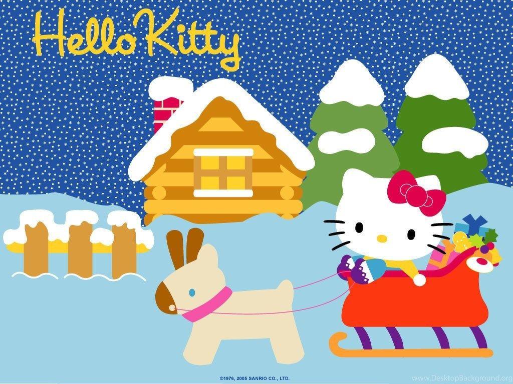 1024x768 Christmas Hello Kitty Wallpaper 12043 HD Wallpaper Desktop
