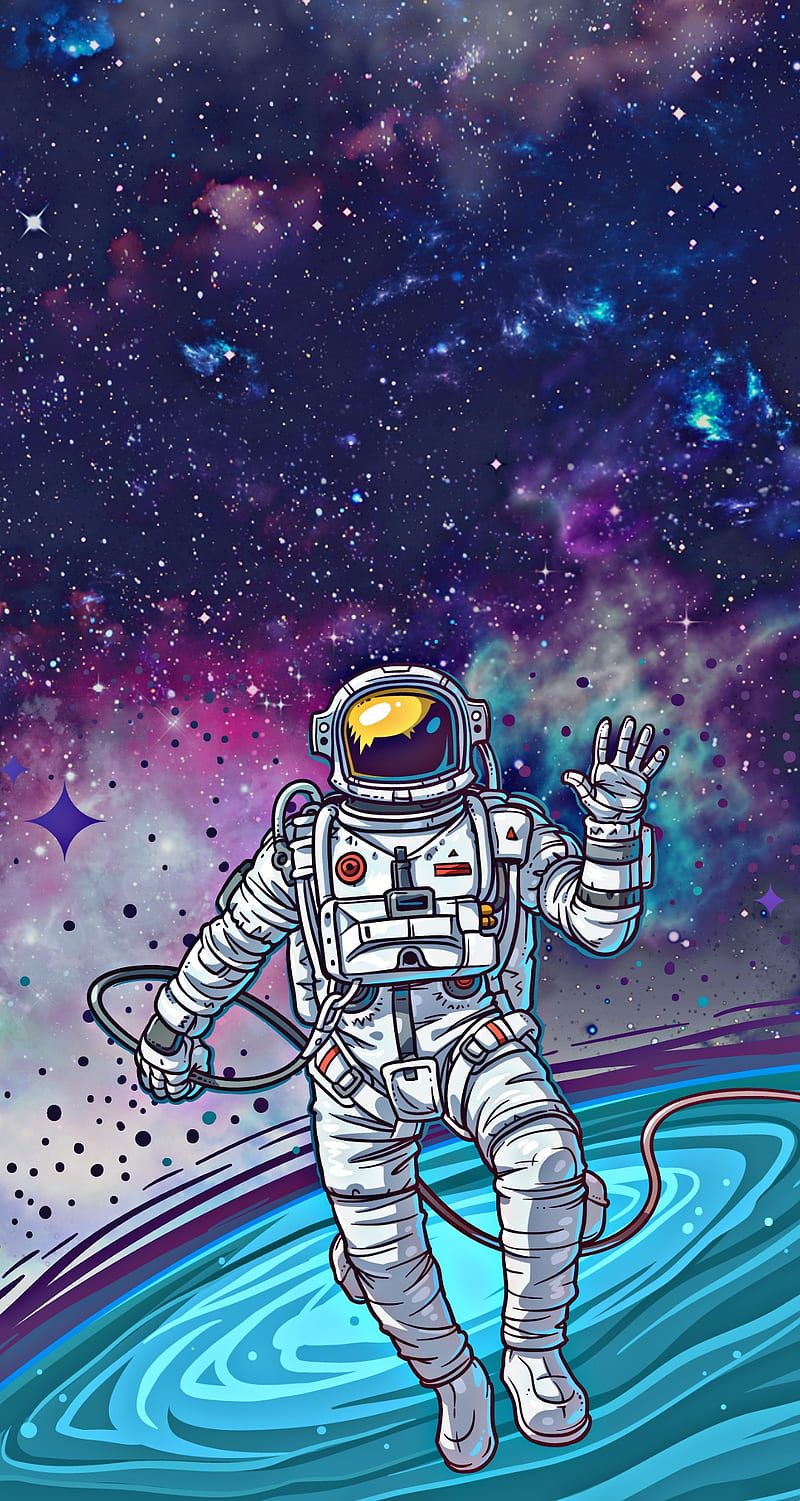 800x1501 HD astronaut in space wallpaper