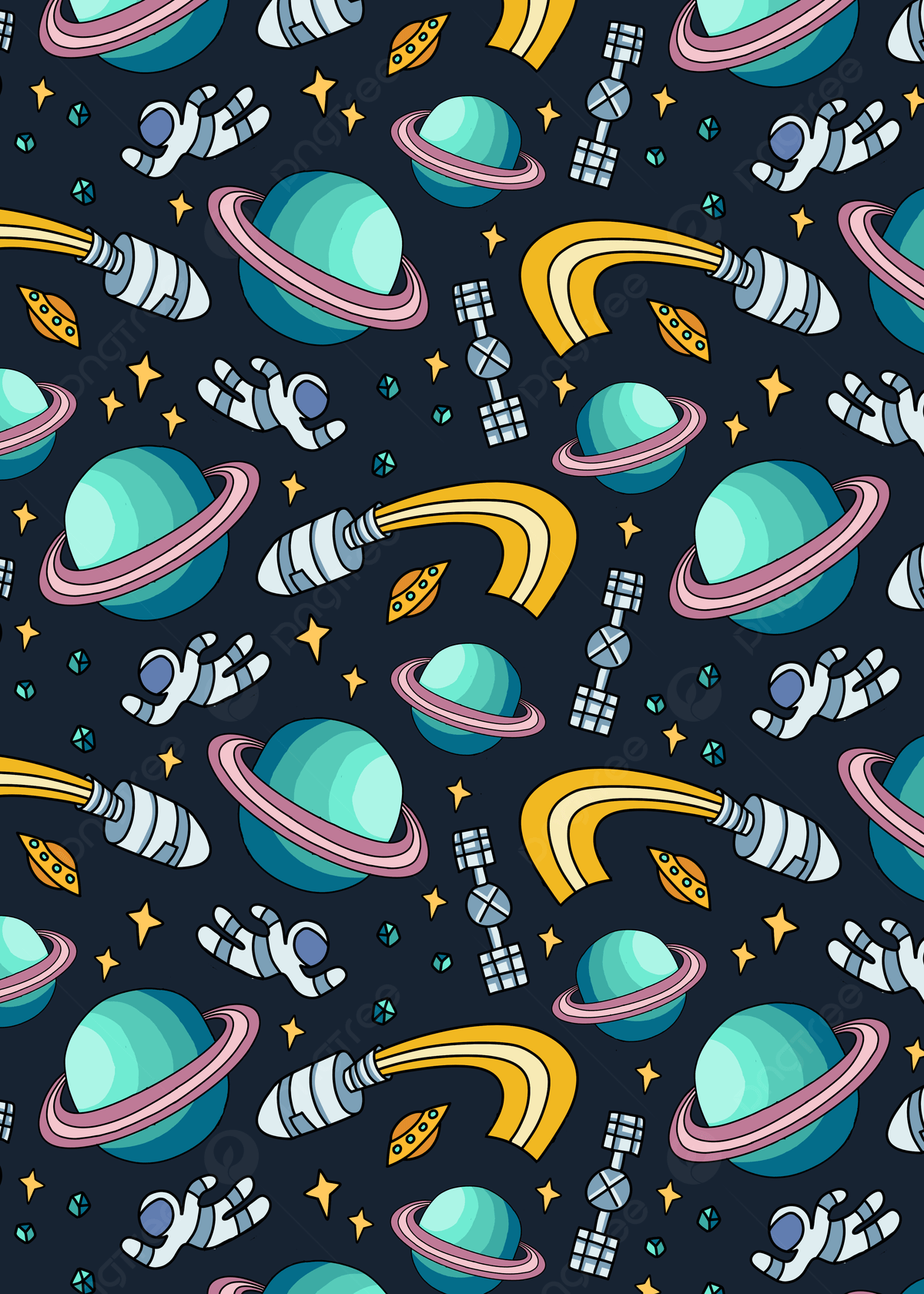 1200x1680 Colorful Cartoon Planet Pop Style