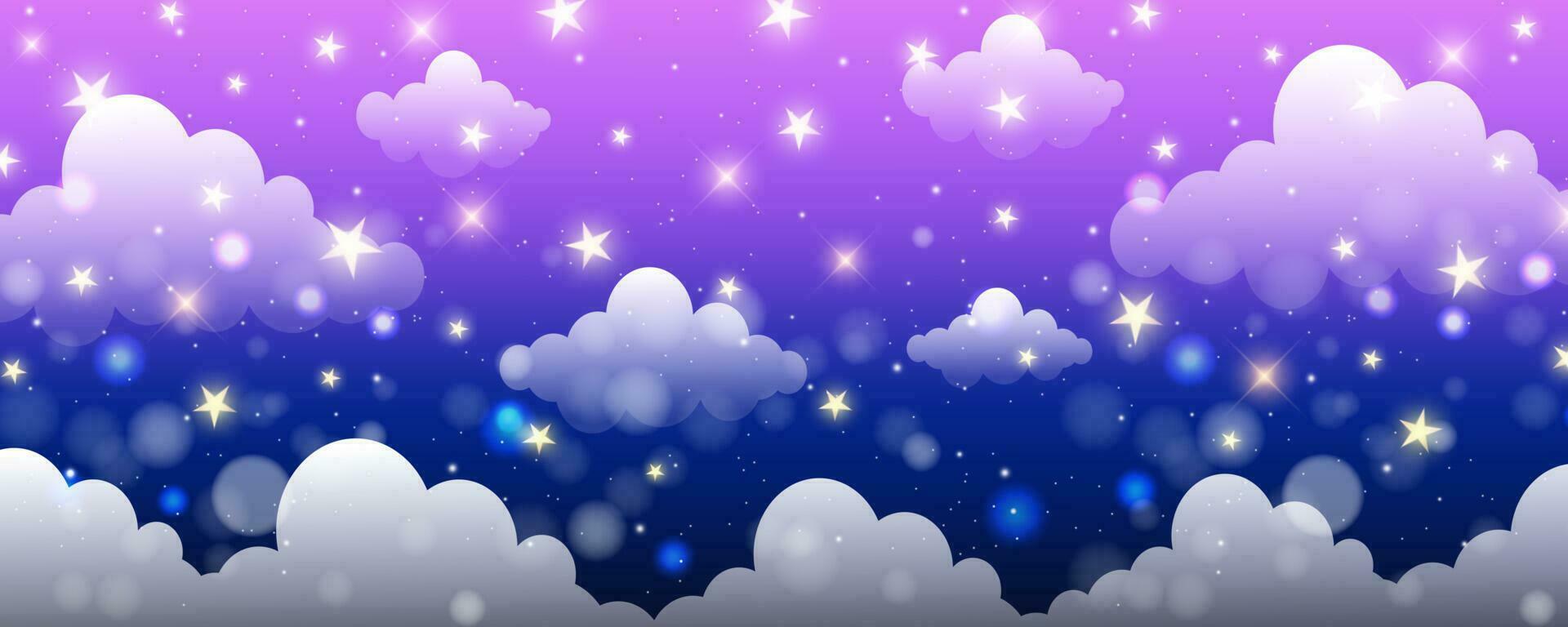 1920x768 Night sky background with clouds