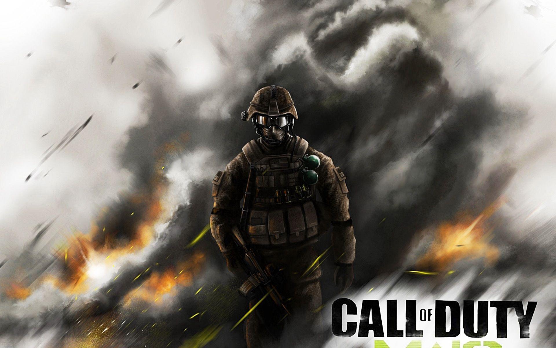 1920x1200 Wallpaper Call of duty modern warfare Soldier, Automatic, Sign