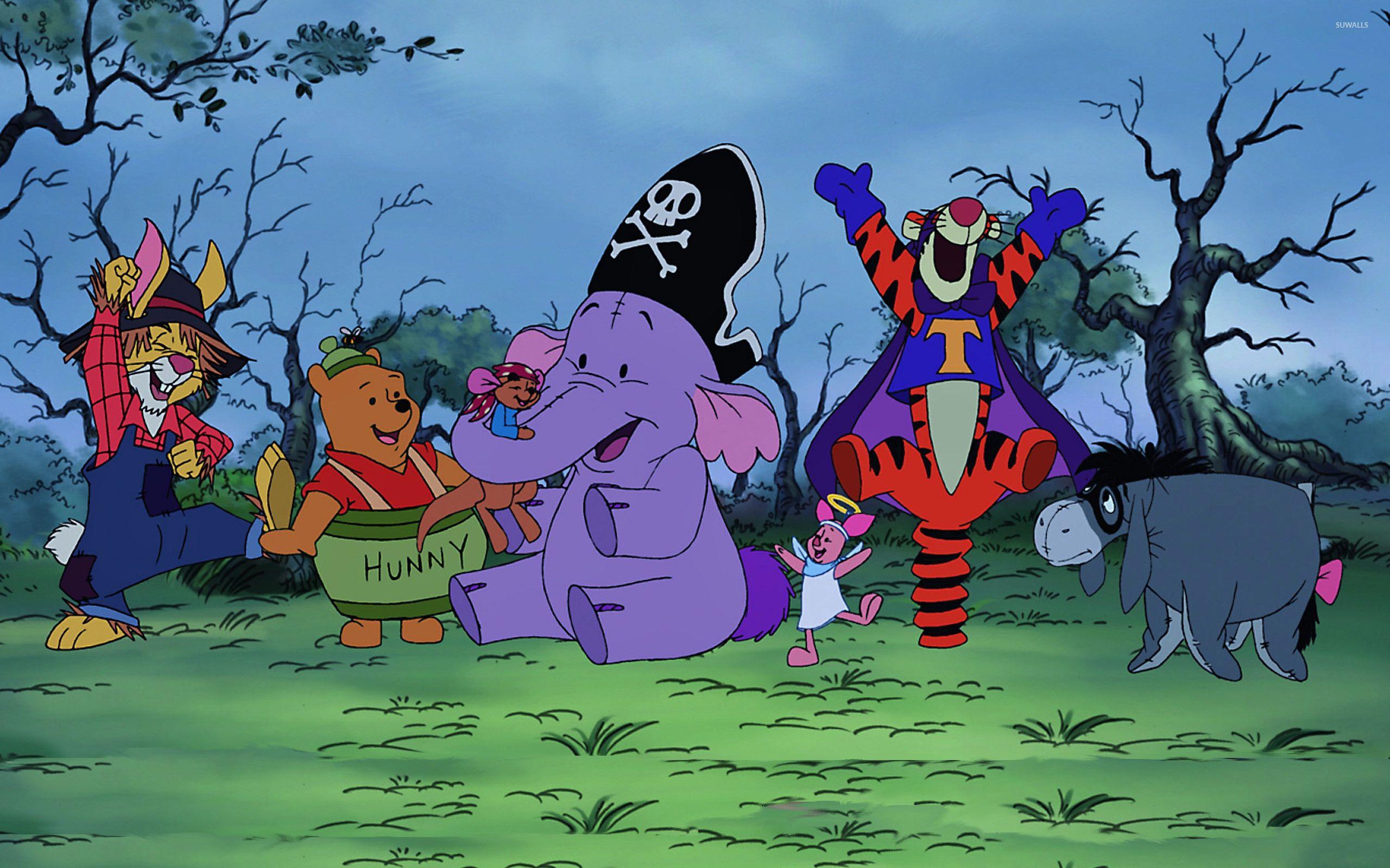 2560x1600 Winnie the Pooh Christmas Wallpaper