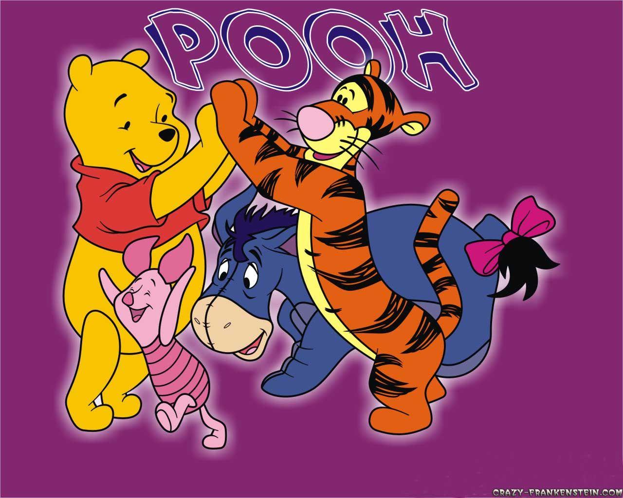 1280x1024 Crazy Frankenstein the Pooh Cartoon wallpaper