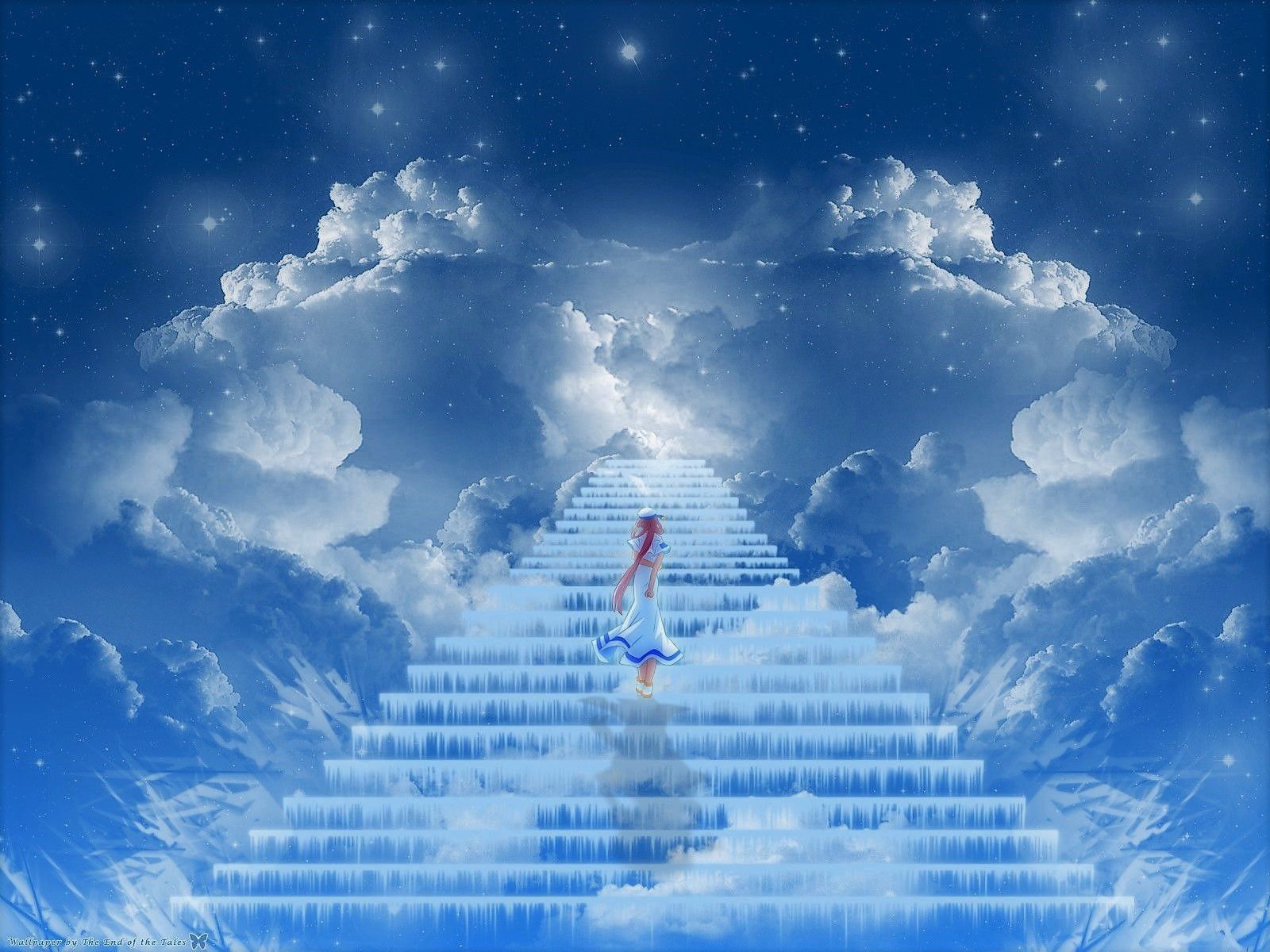 1600x1200 Stairs Steps Fantasy Anime Angel