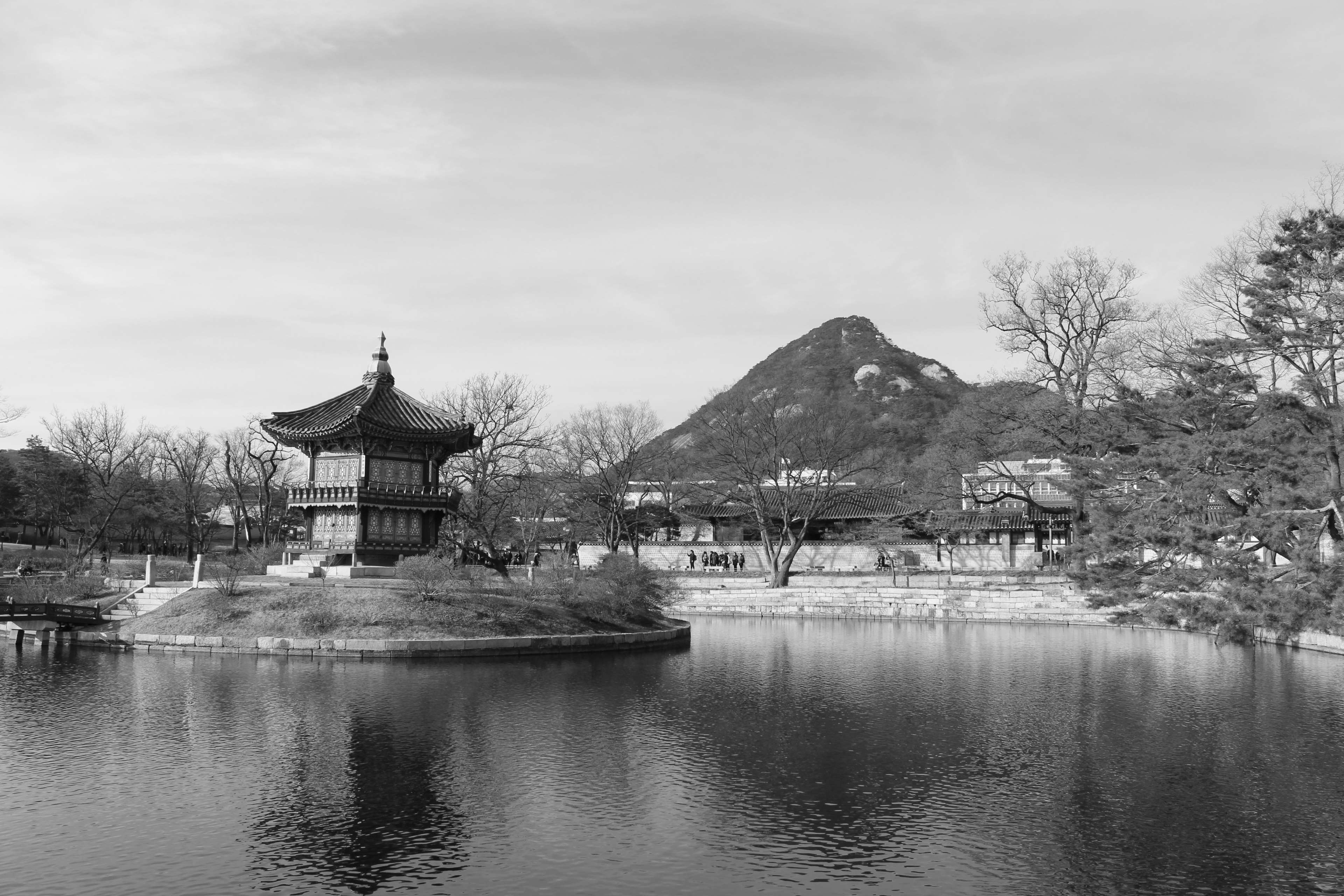 3840x2560 gyeongbokgung, korea, winter 4k wallpaper