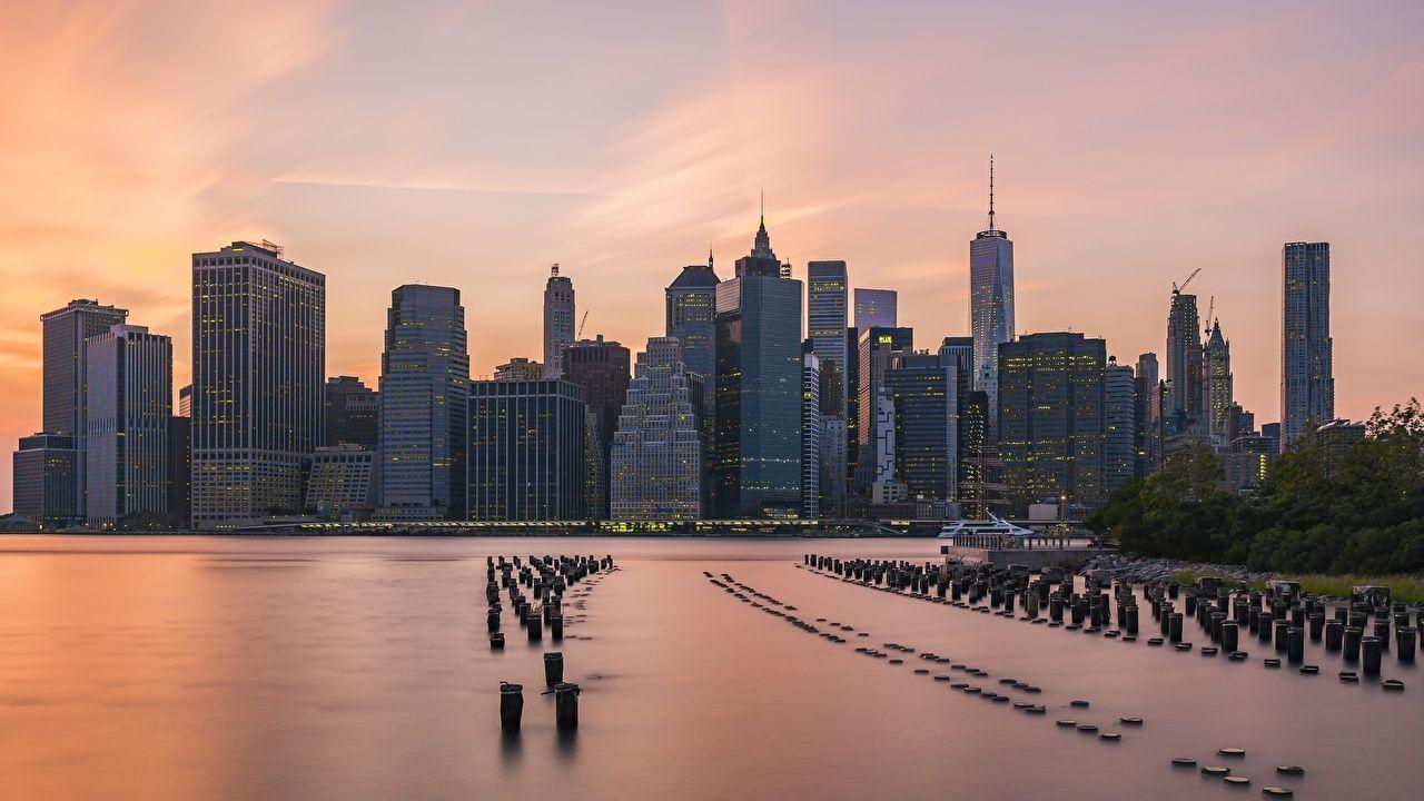 1280x720 Desktop Wallpaper Manhattan New York City USA megalopolis