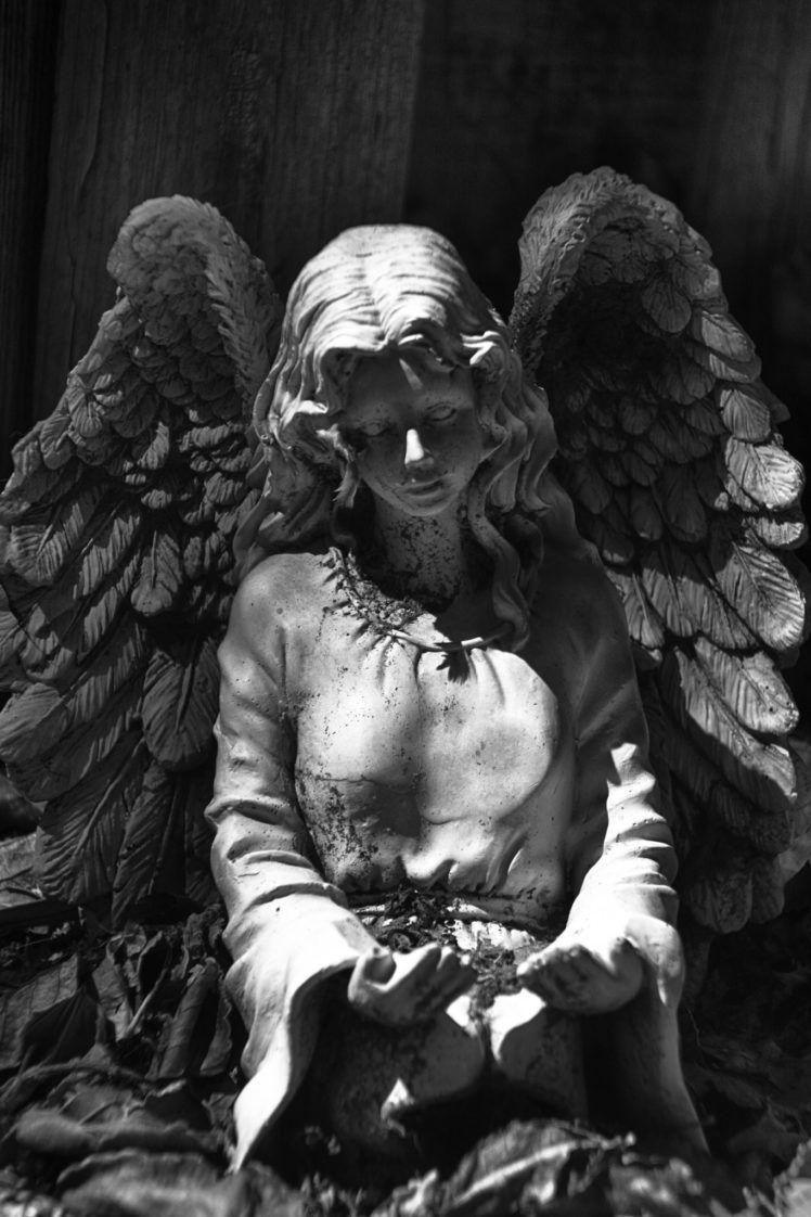 748x1122 Fred Higgins, 500px, Statue, Monochrome, Angel, Wings Wallpaper