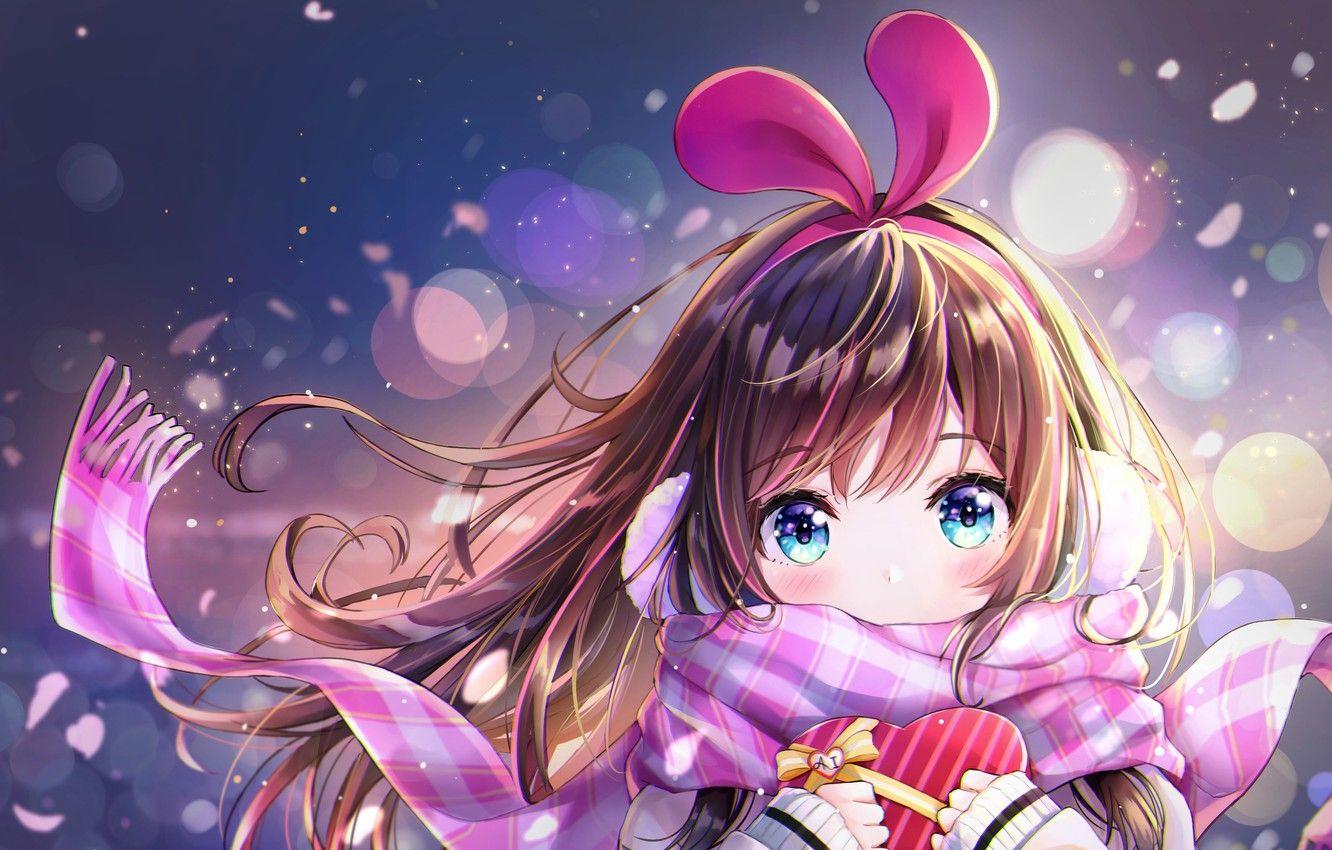 1332x850 Wallpaper Girl, Scarf, Box, a.i. channel, dana hapong07