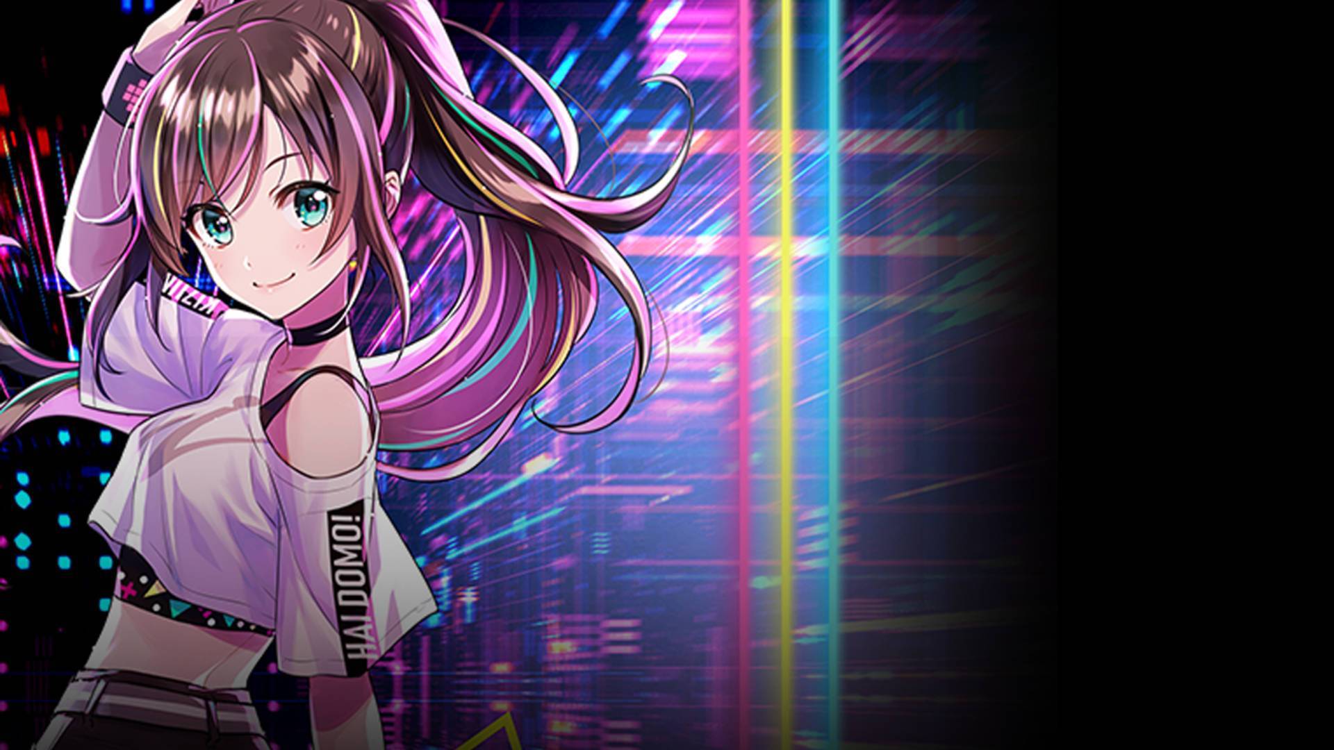 Чатер аи. Kizuna ai. Kizuna ai обои. Кизуна ай на рабочий стол. Обои тян 1920x1080 Full HD.