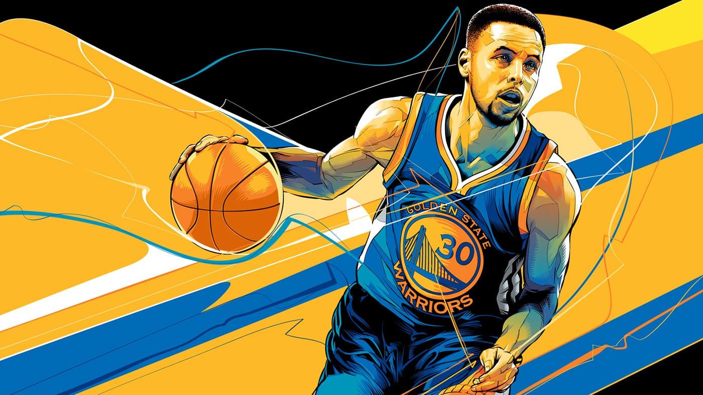 Steph Curry Cartoon Wallpaper