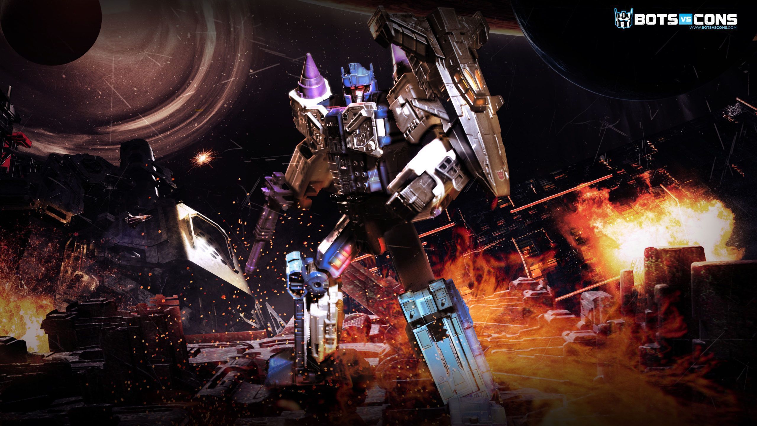 2560x1440 Revenge of Overlord (Transformers Wallpaper)