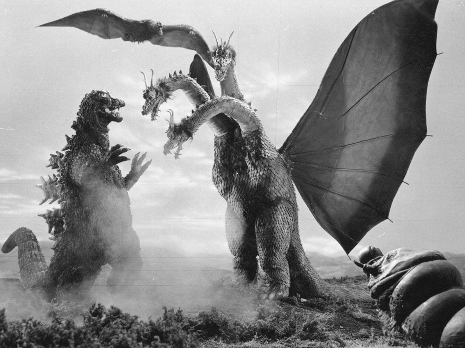 1600x1200 movies, monsters, Godzilla, King Ghidorah wallpaper