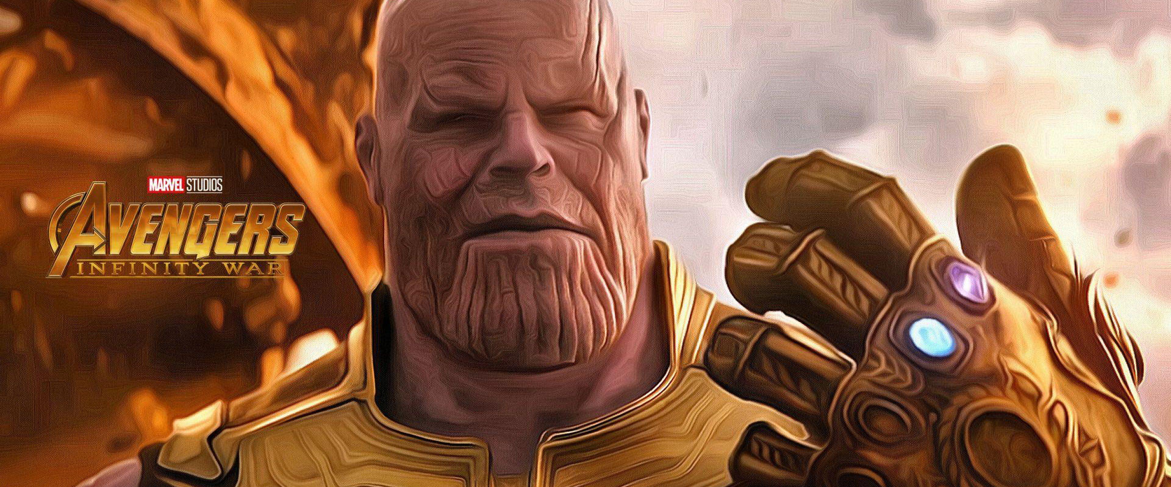 3840x1600 UW4K Marvel Studios Avengers Infinity War Thanos Stones Wallpaper