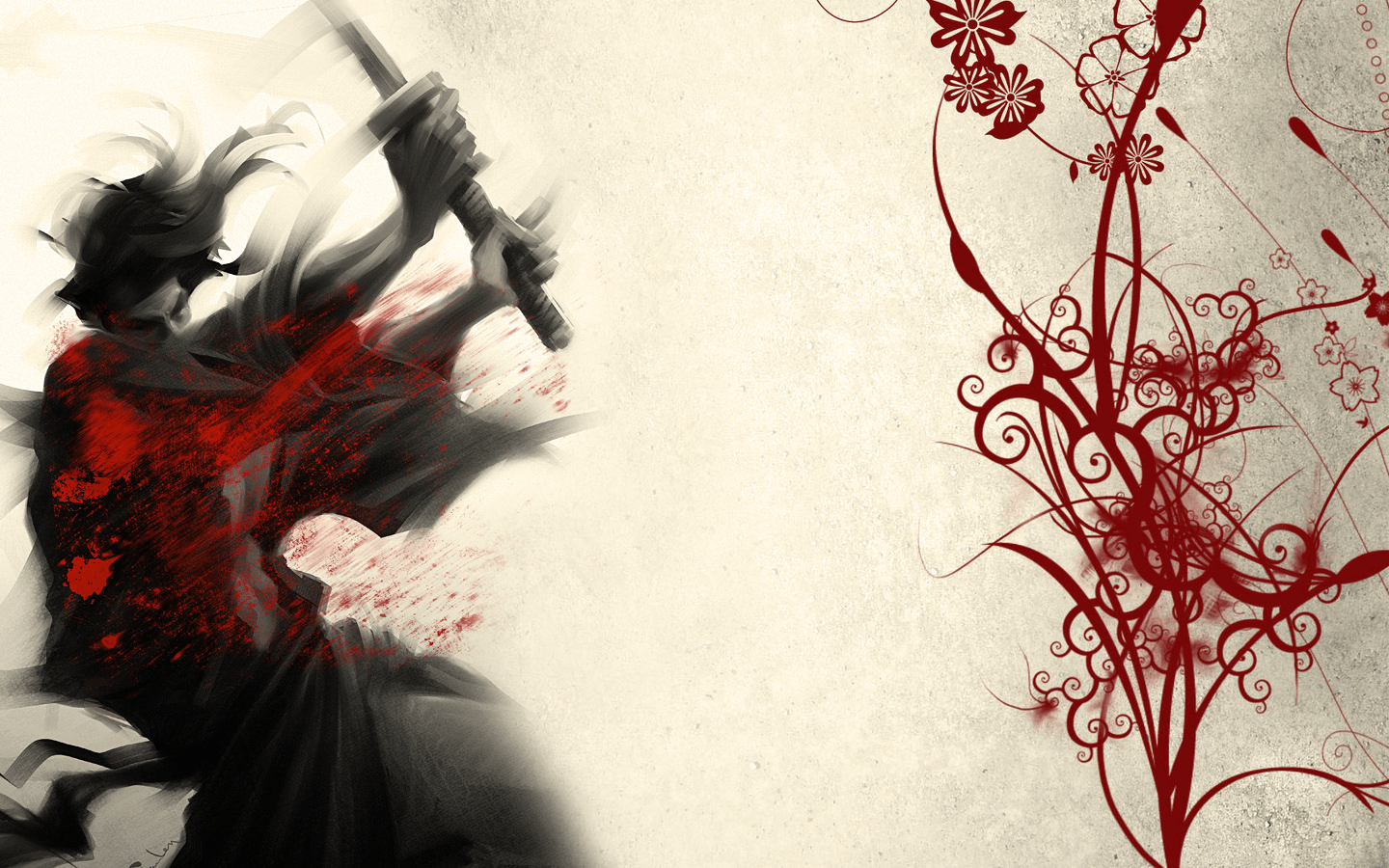 1440x900 Japanese Warrior Wallpaper