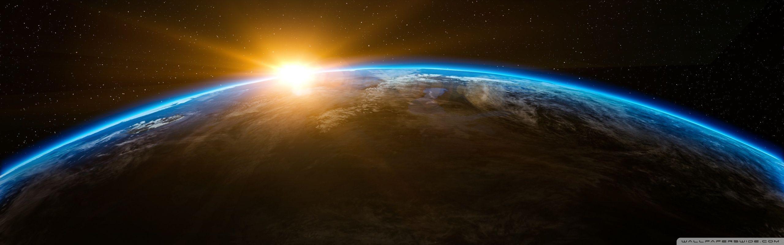 2560x800 Full Dual Monitor Wallpaper Earth