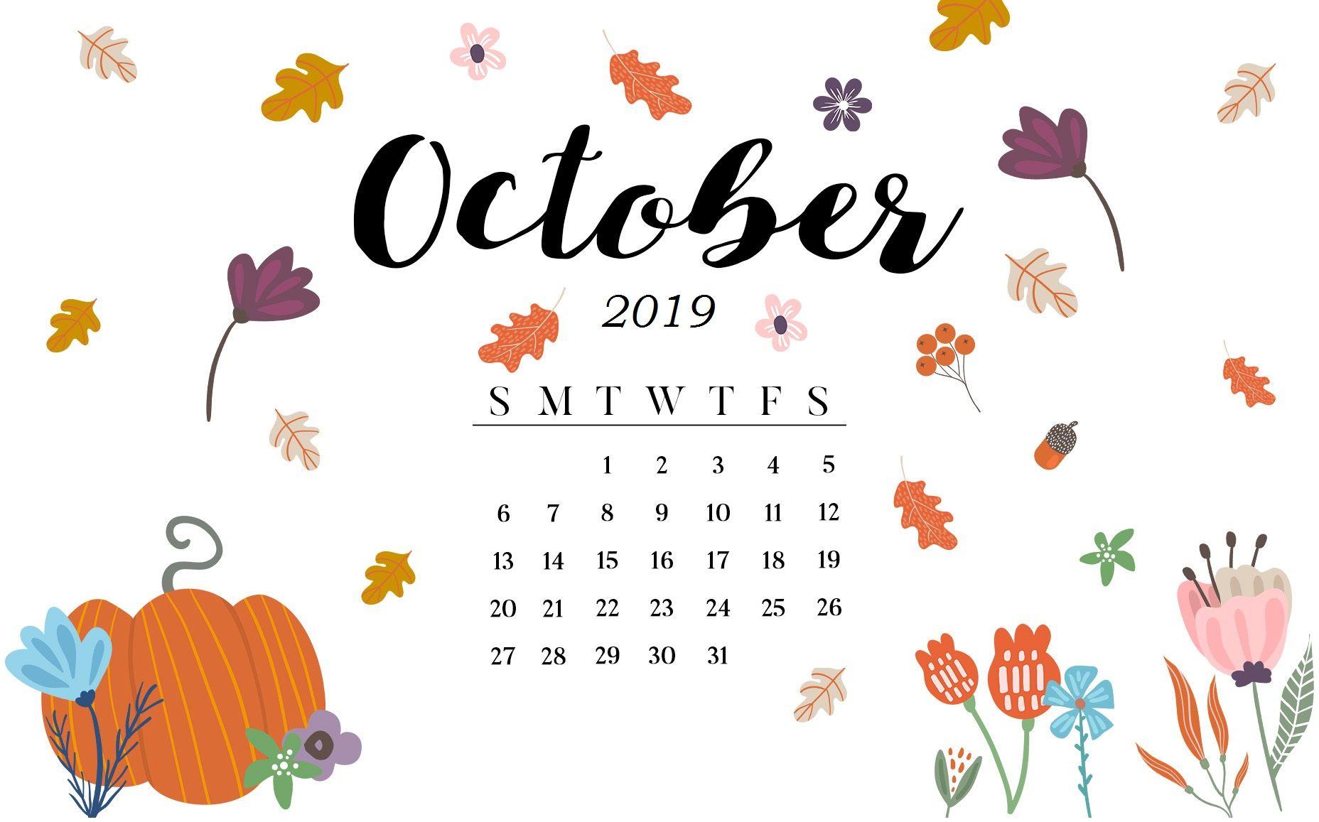 Download October Calendar Wallpaper  Hd Wallpapers Wallpaper  Wallpapers com