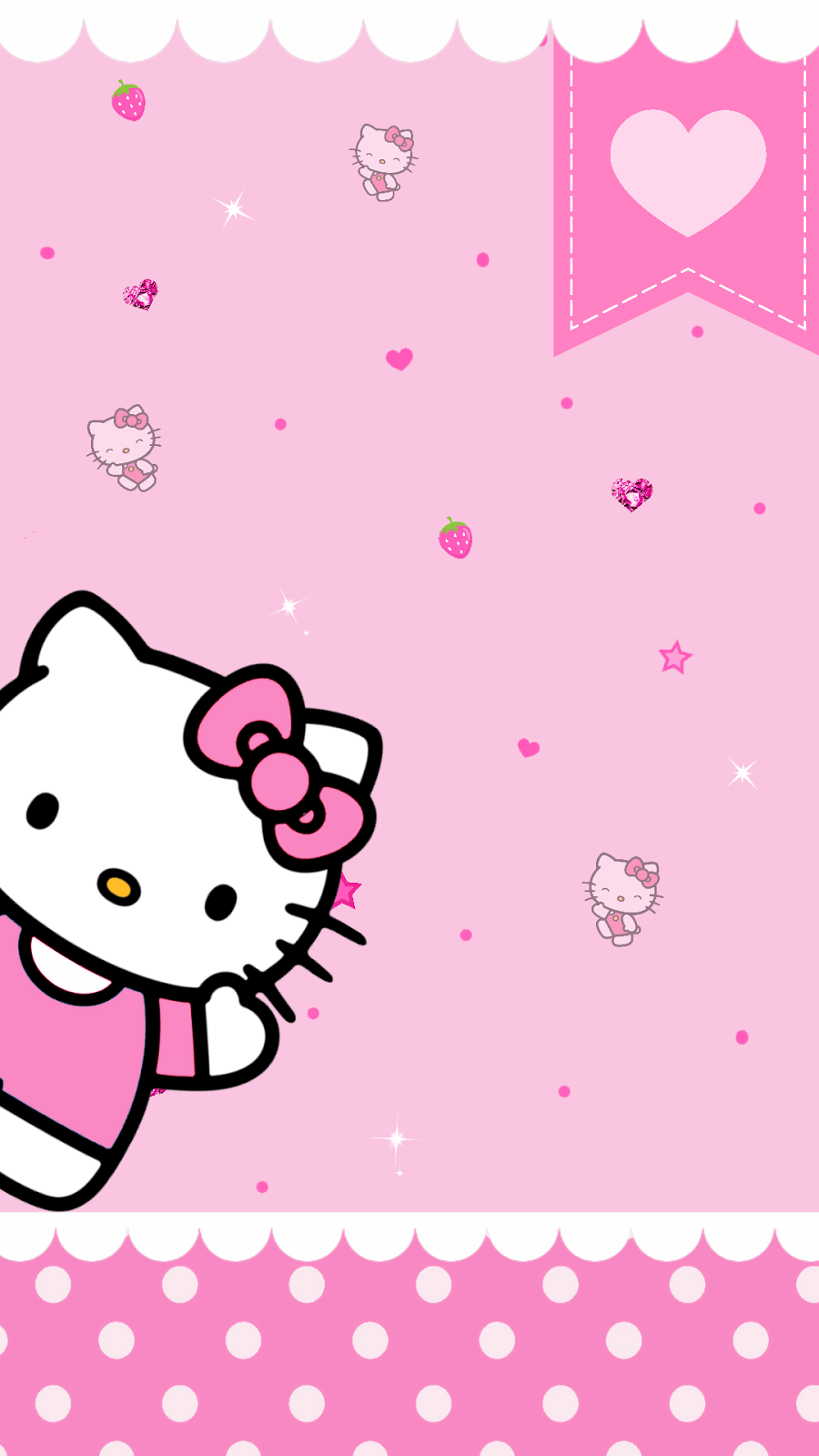 kawaii hello kitty pink wallpaper by greentea45 on DeviantArt