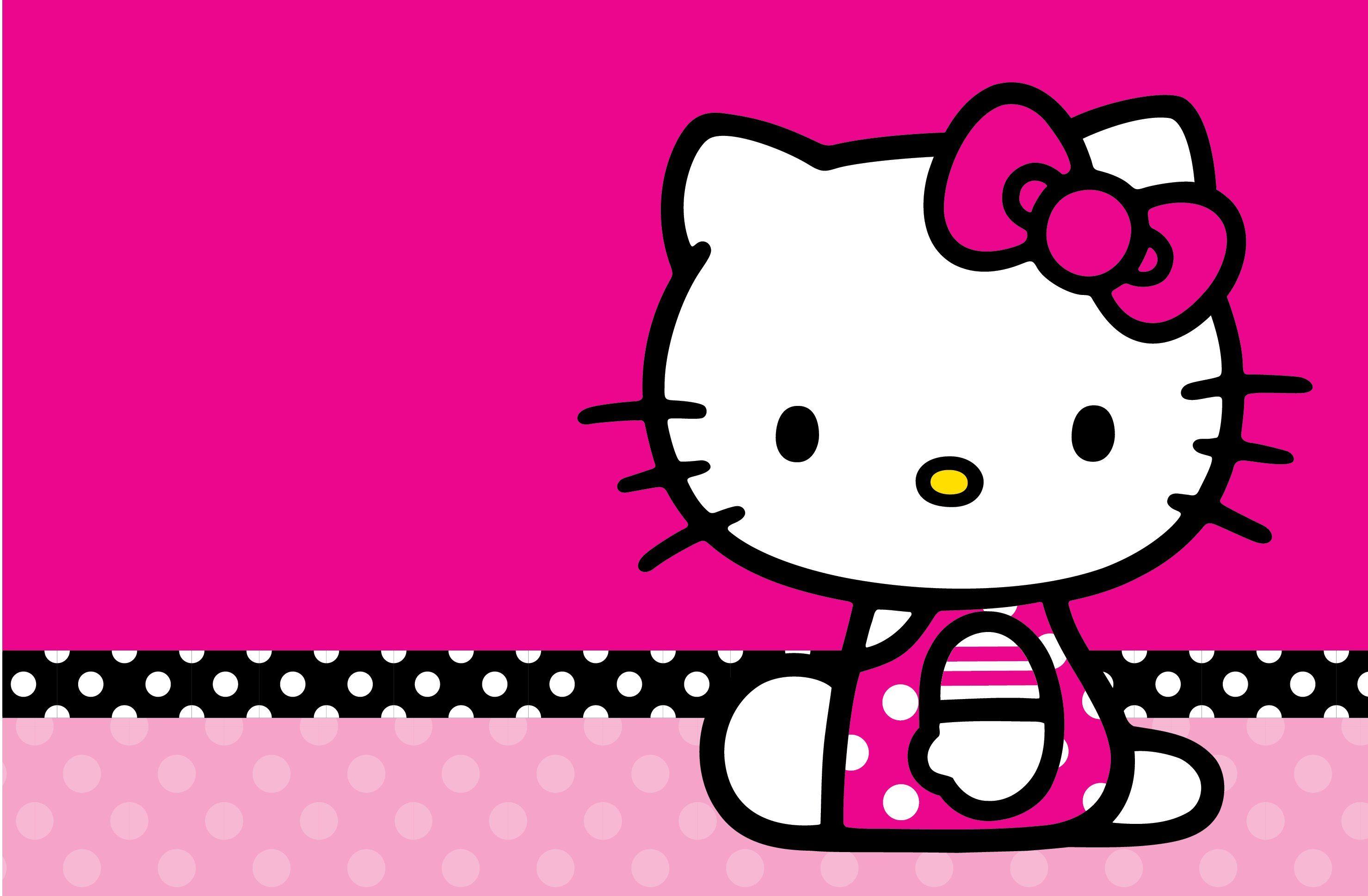 Pink Background Design Hello Kitty gambar ke 8