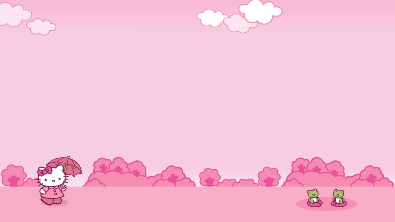 Pink Background Design Hello Kitty gambar ke 4
