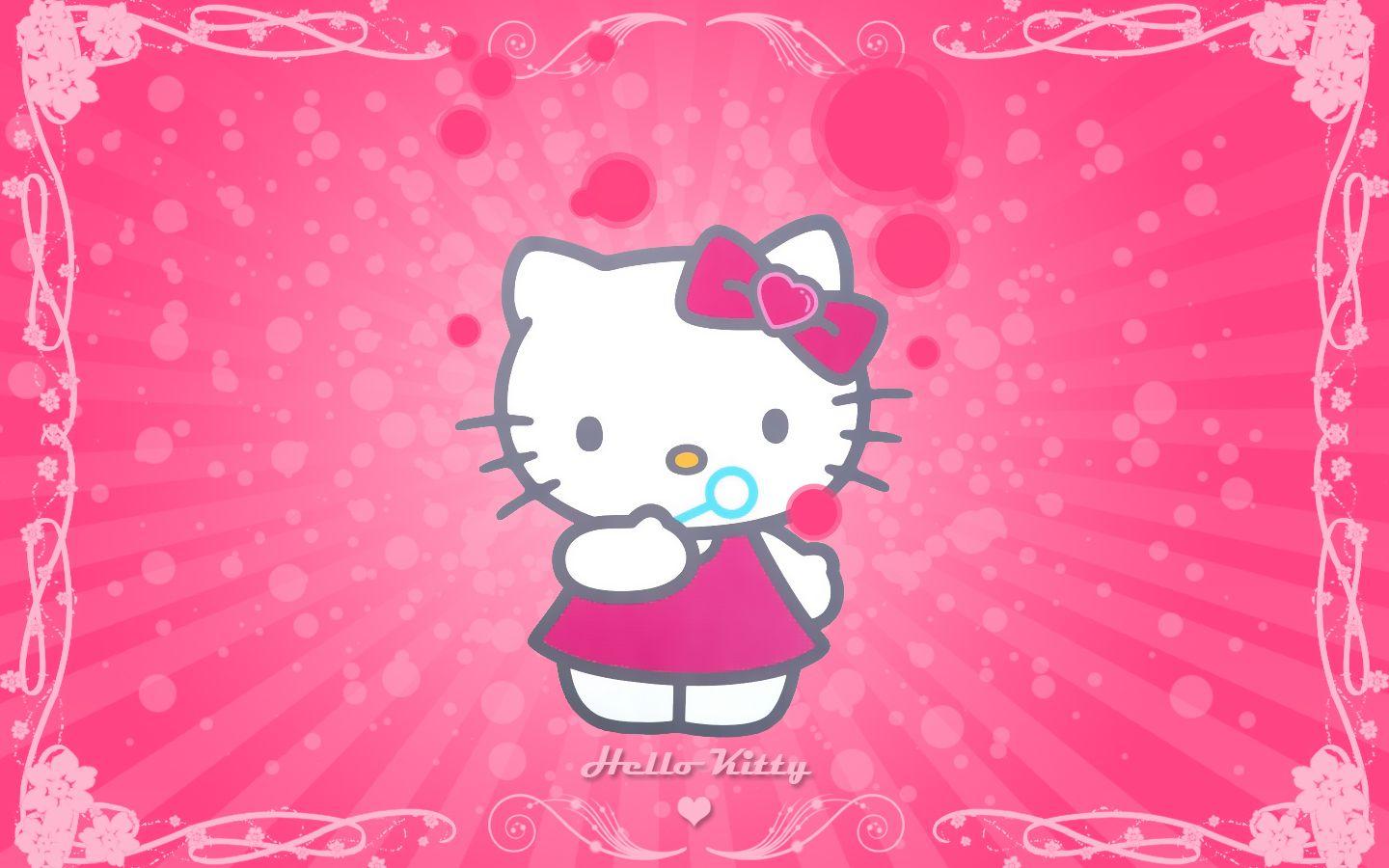 Hình nền có độ phân giải cao 1440x900 Hello Kitty.  dễ thương