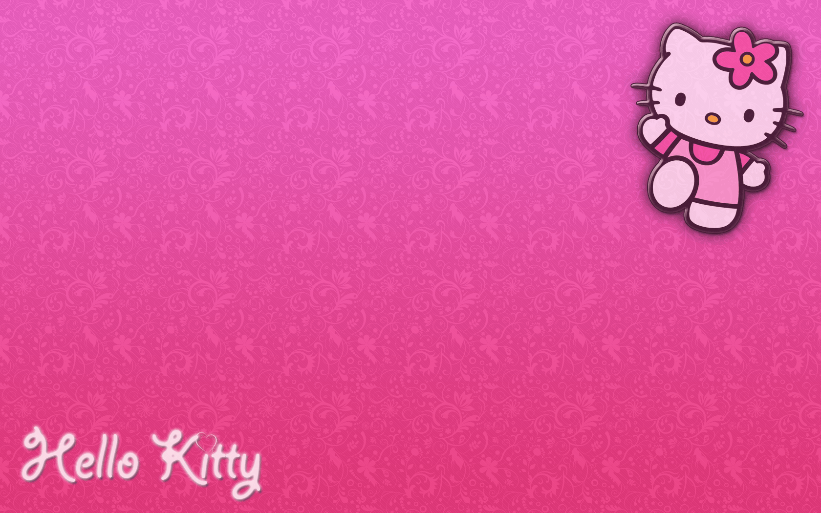 1680x1050 nền màu hồng hello kitty