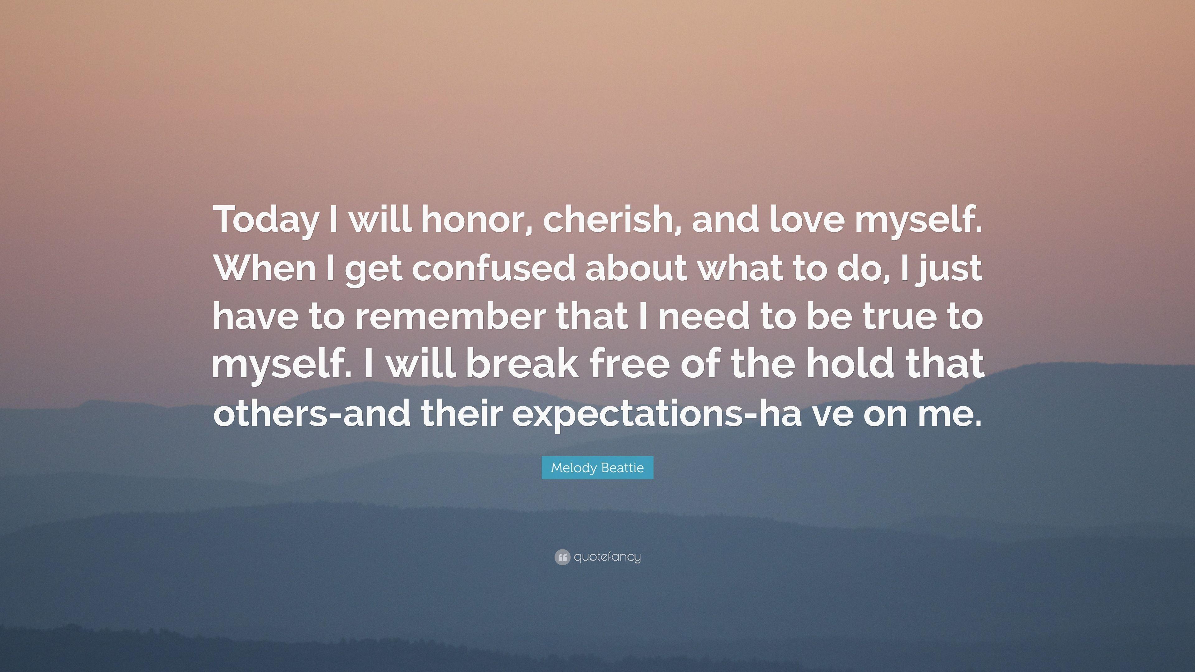3840x2160 Melody Beattie Quote: “Today I will honor, cherish, and love