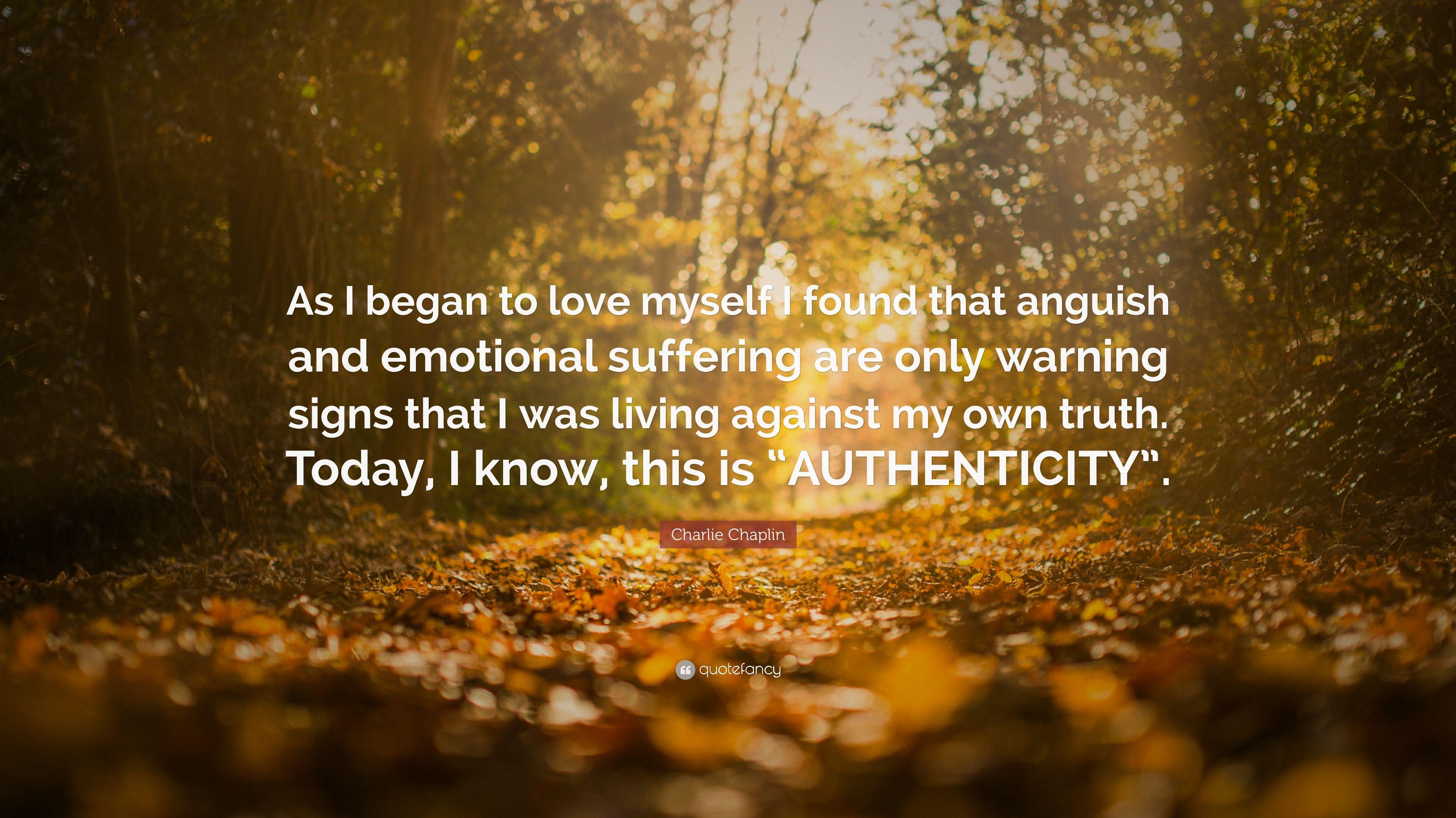 3840x2160 Charlie Chaplin Quote: “As I began to love myself I found